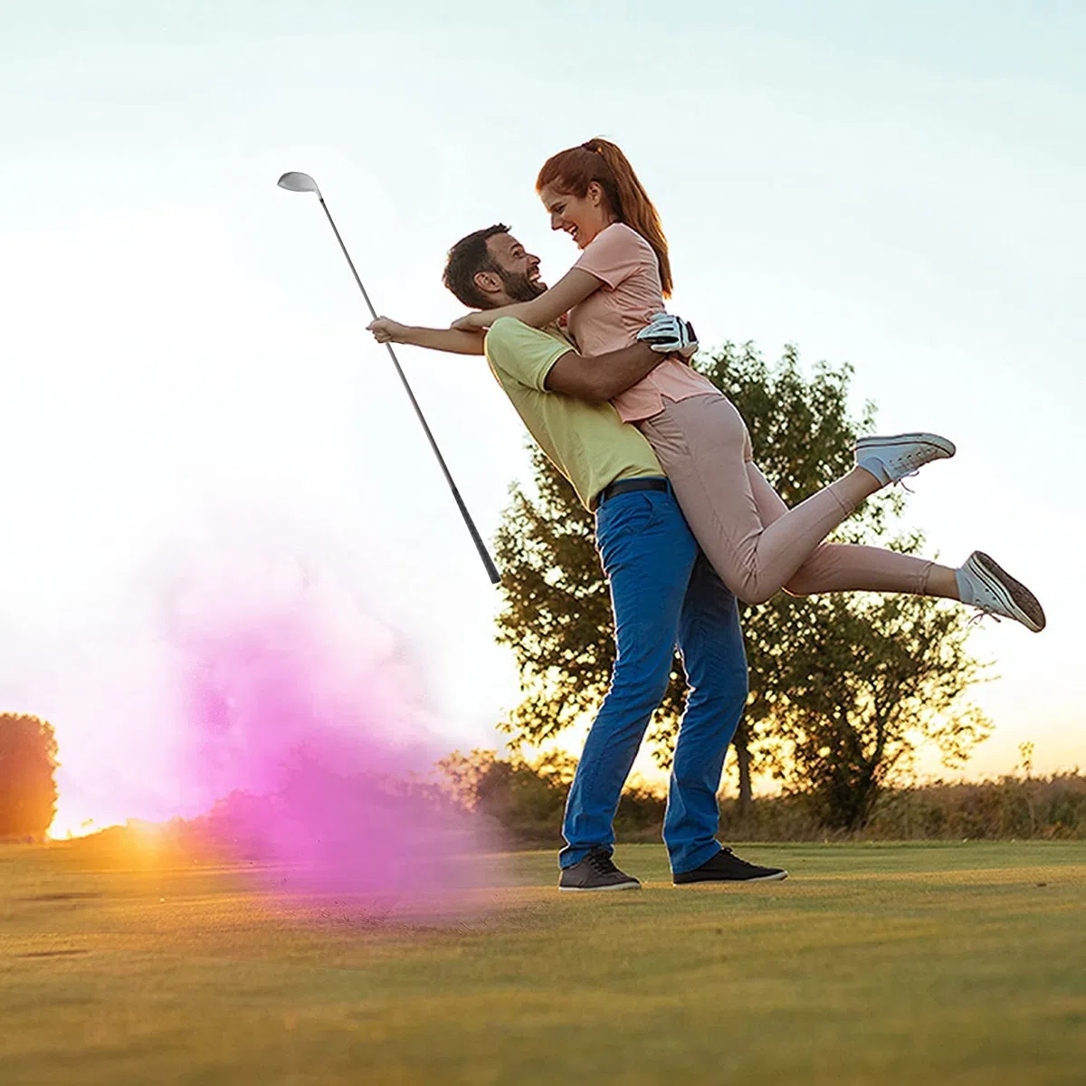 Gender Reveal Golf Bengala Humo Rosa y Azul Baby Shower, Boy or Girl Humo Gender Reveal Party Games