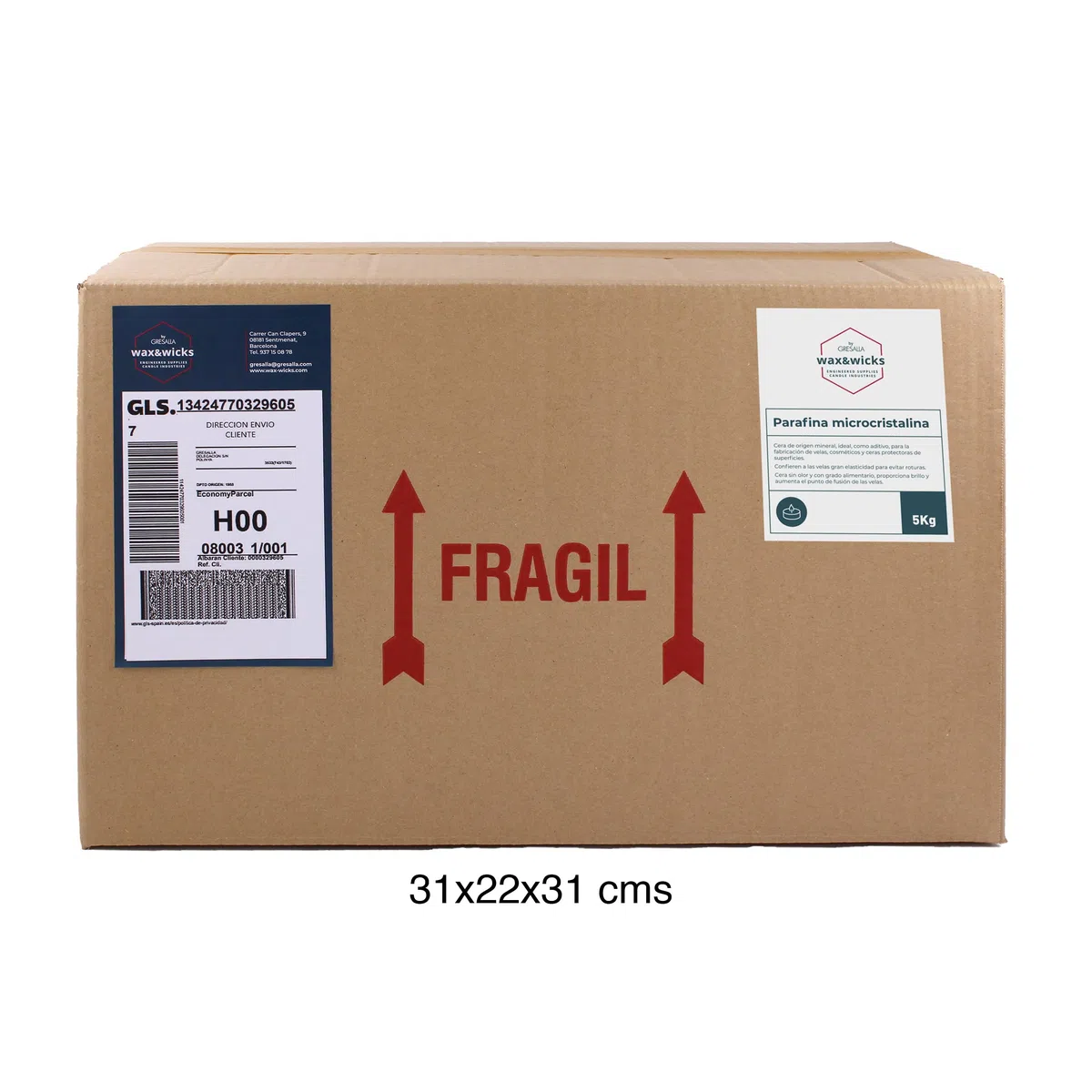 Wax & Wicks - Parafina Microcristalina I Cera para Velas I Mezcla para Velas Caseras I Estabilidad Química I Origen Mineral I 5 KG