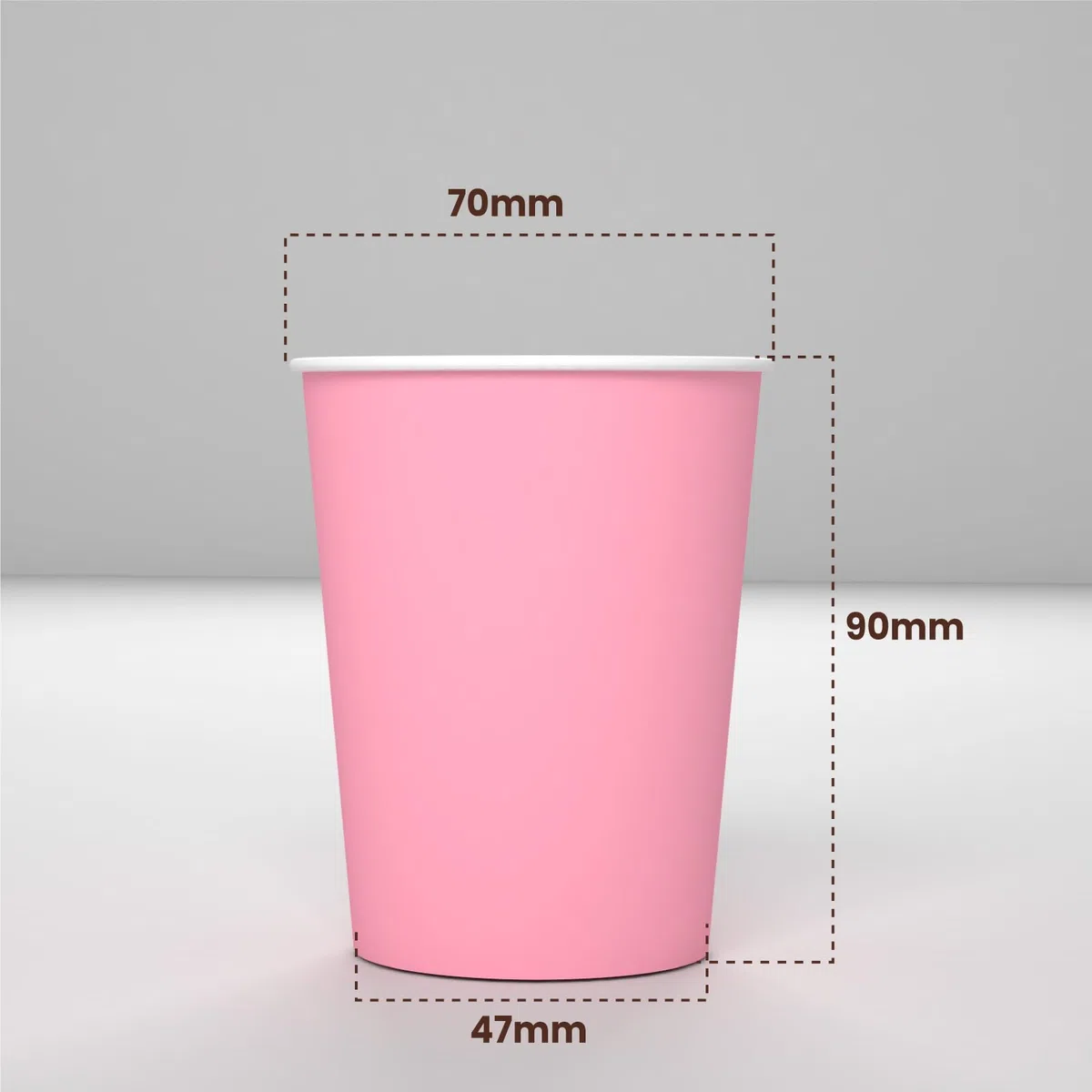 Juego de 100 vasos desechables de cartón de 200 ml, ecológicos y biodegradables, fabricados en Italia, bebidas calientes, color rosa, fabricados y envasados en Italia