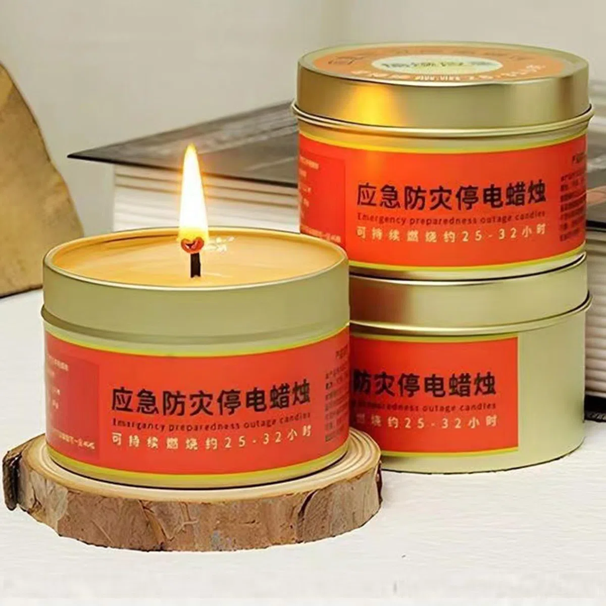 6 Piezas Vela De Supervivencia, Vela De Emergencia De 25-32 Horas De Larga Duración, Velas De Larga Duración Para Cortes De Energía, Velaspara Prevenciónde Desastres Deemergencia