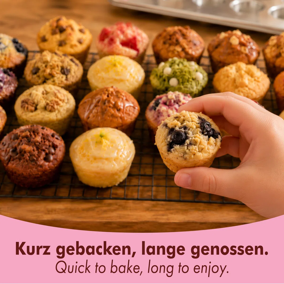 immer Bandeja Mini-Muffins 24 Cavidades Acero Inoxidable, sin Revestimiento sin PFAS de Acero Inox 18/8 Apto para Lavavajillas