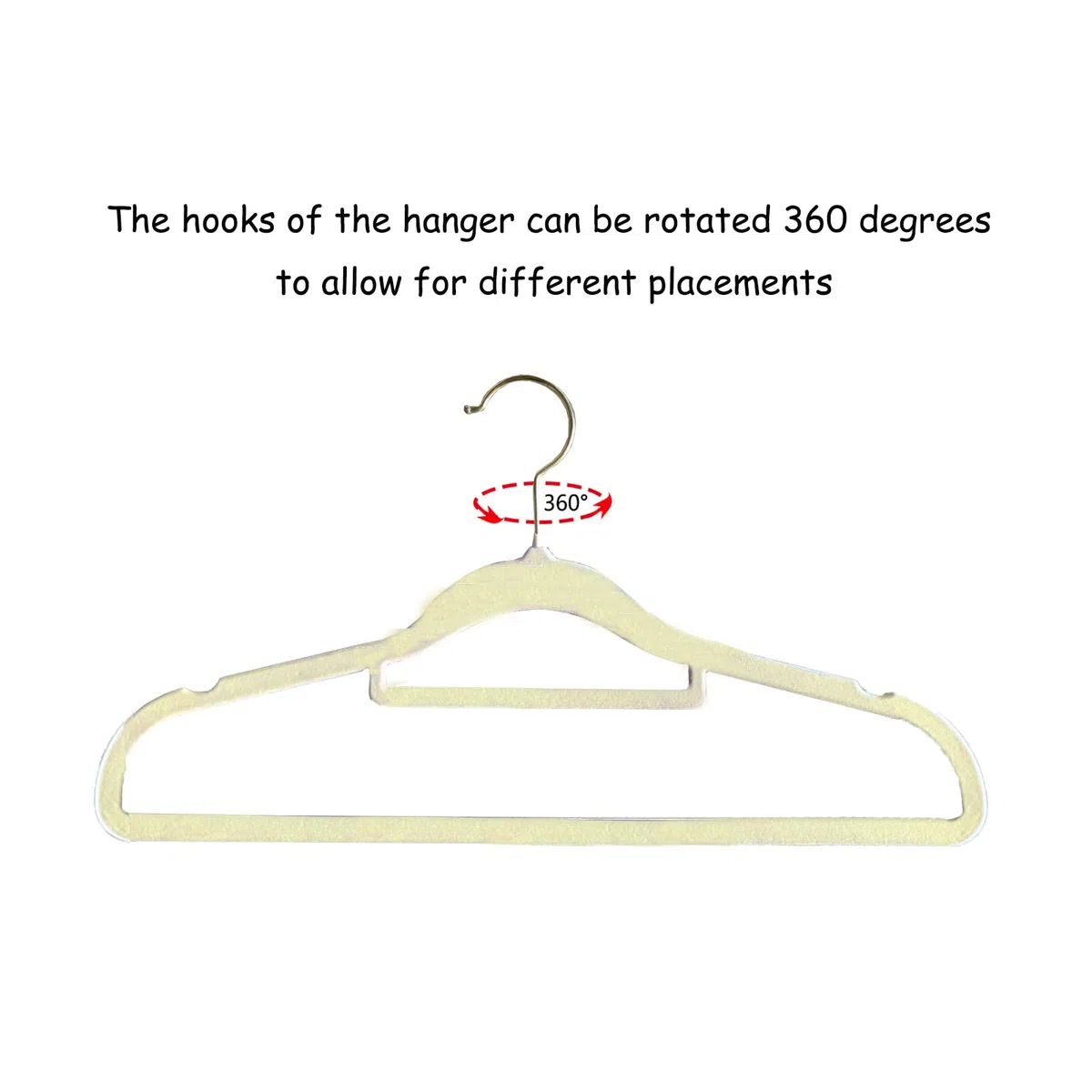 Vastsea 10 Piezas Perchas de Terciopelo, Perchas de Plástico para Trajes, Percha Antideslizante, Se Puede Utilizar para Chaquetas, Vestidos, Camisas