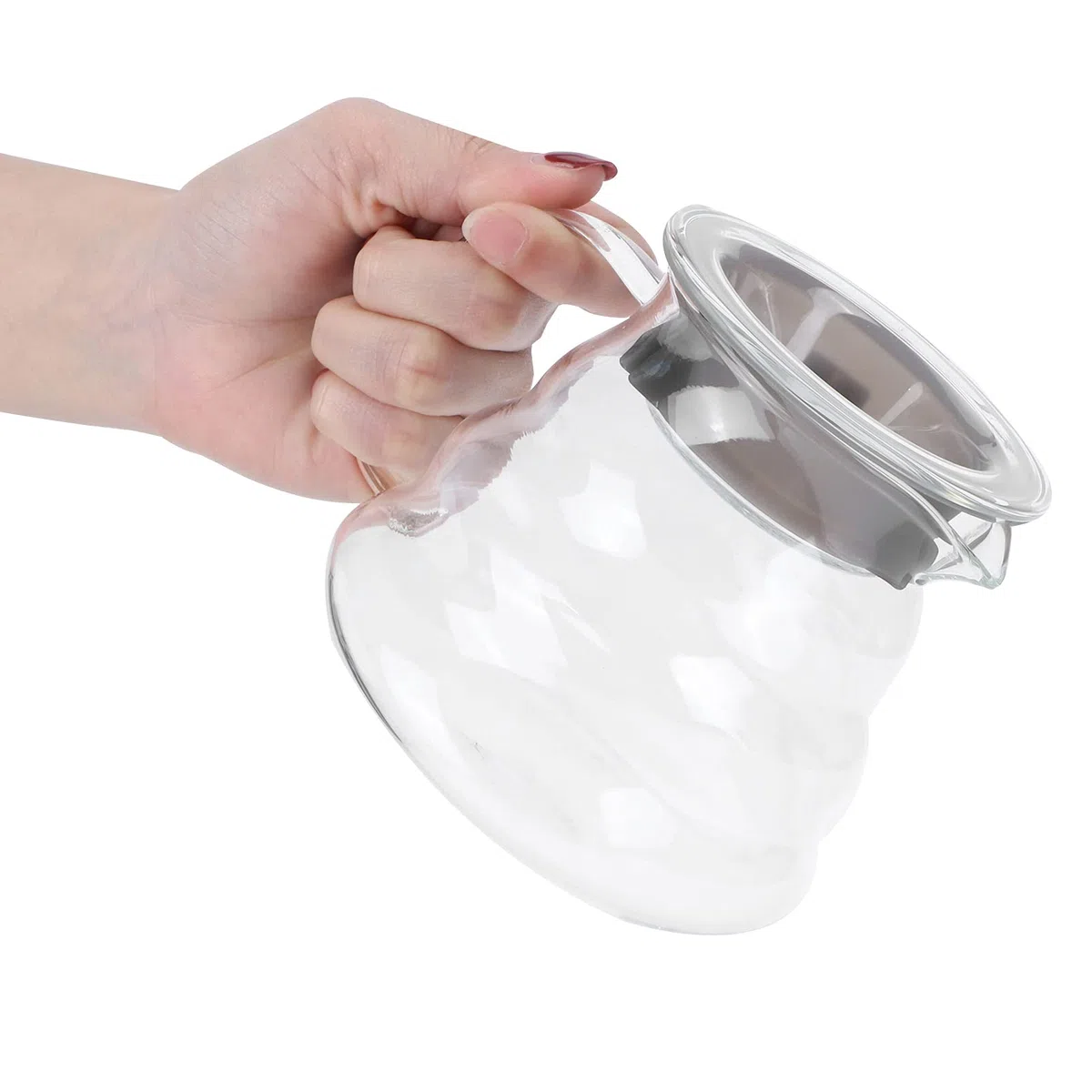 Agatige V60 Servidor De Café De Vidrio, 500ML Profesional Transparente De Gran Capacidad Jarra De Café Expreso Con Mango Jarra Cafe Jarra De Crema De Vidrio Server De Café Y Té Para Mostrador Cocina