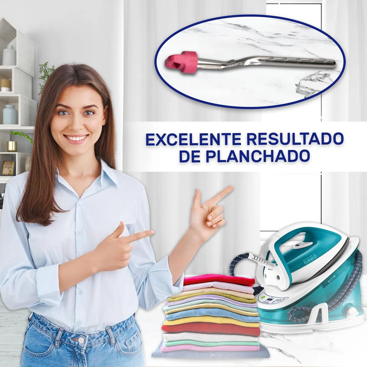 Varilla Descalcificadora para Centro Planchado con Código Original CS-00112641 para Tefal para Moulinex - Garantía de 10 Años - MONTERAL
