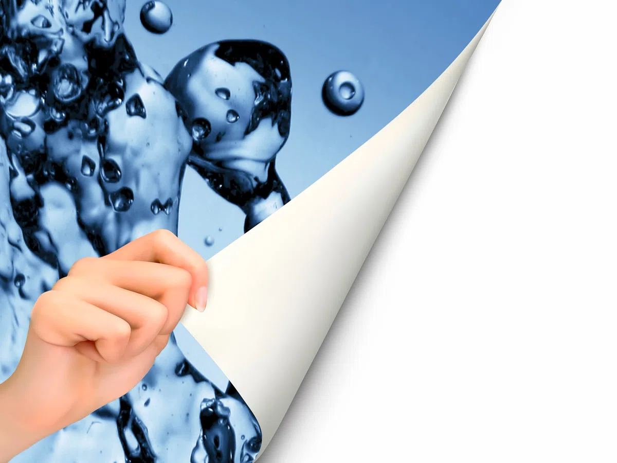 Vinilo para Frigorífico aguas agitadas | Varias Medidas 185x70cm | Adhesivo Resistente | Pegatina Adhesiva Decorativa de Diseño Elegante