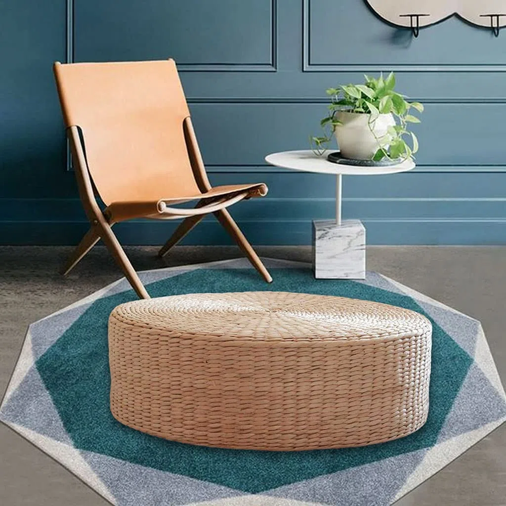 LOVIVER Cojín de de Paja Hecho Moderno - japonés (diámetro 40 cm)