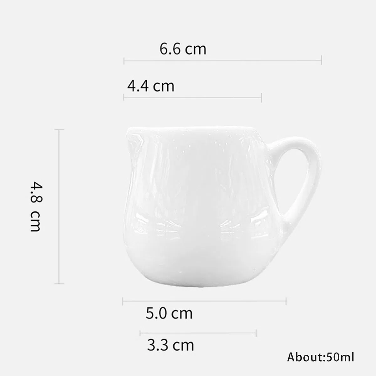 10 Piezas Cerámica Pequeña Jarra De Leche, Mini Jarra Leche Blanca Con Mango, Estilo Occidental Salsa Bistec Taza, Jarra Adecuada Para Café, Leche, Salsa y Tazas Punteadas De Tarro De Azúcar