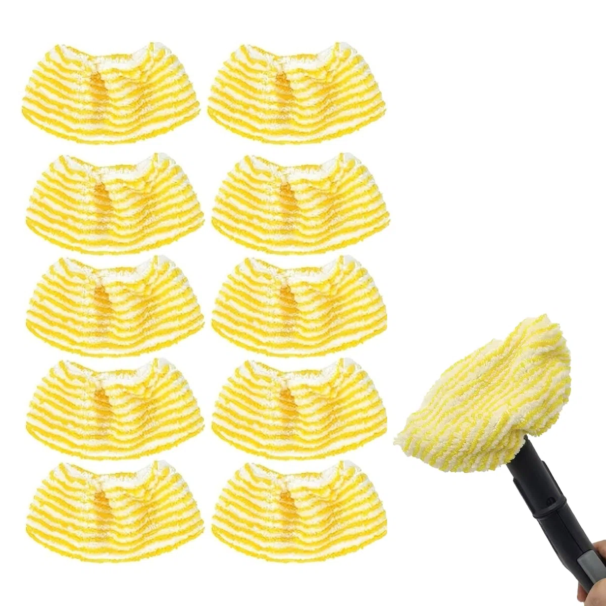 10 Piezas Paño Recambio para Kärcher Fundas para Boquilla Manual Kit, para Kärcher EasyFix SC 1, SC 2, SC 3, SC 4, SC 5 Microfibra Funda de Repuesto, para Recogida de Suciedad