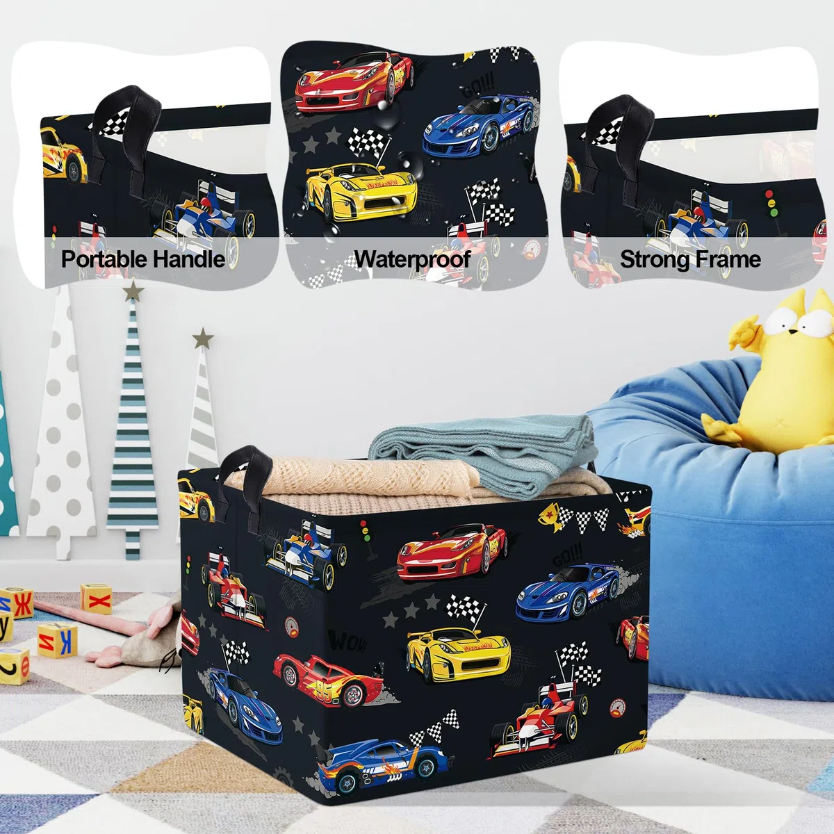 Clastyle Cestos Almacenaje Plegable 40x30x30 cm Gris Caja para Ropa Sucia Juguete Baño