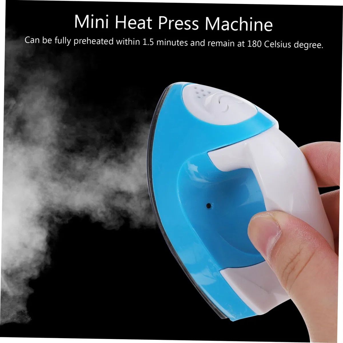 Mini Prensa de Calor Portátil Mango Cómodo y Protección contra Sobrecalentamiento para Transferencia Térmica en Vinilo y Pegatinas de Strass