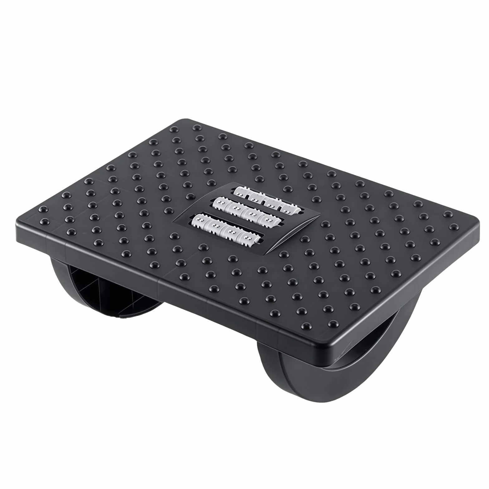 Reposa Pies Trabajo Oficina,Cómodo Reposapiés para Escritorio,Reposapiés Ergonómico con Cojín de Plástico Ergonómico y Puntos de Masaje para Oficina,Hogar,Viajes,34x25x13 cm