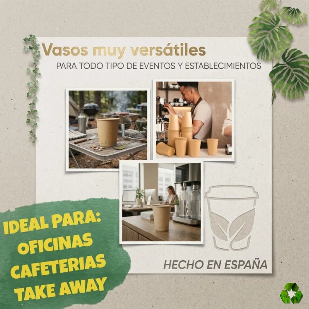 Vasos Desechables de Cartón Kraft para Café – Vasos Café Desechables Resistentes para Bebidas Calientes y Frias, Vaso Café para Llevar Ideal para Oficina, Eventos y Take Away (200, 200ml)