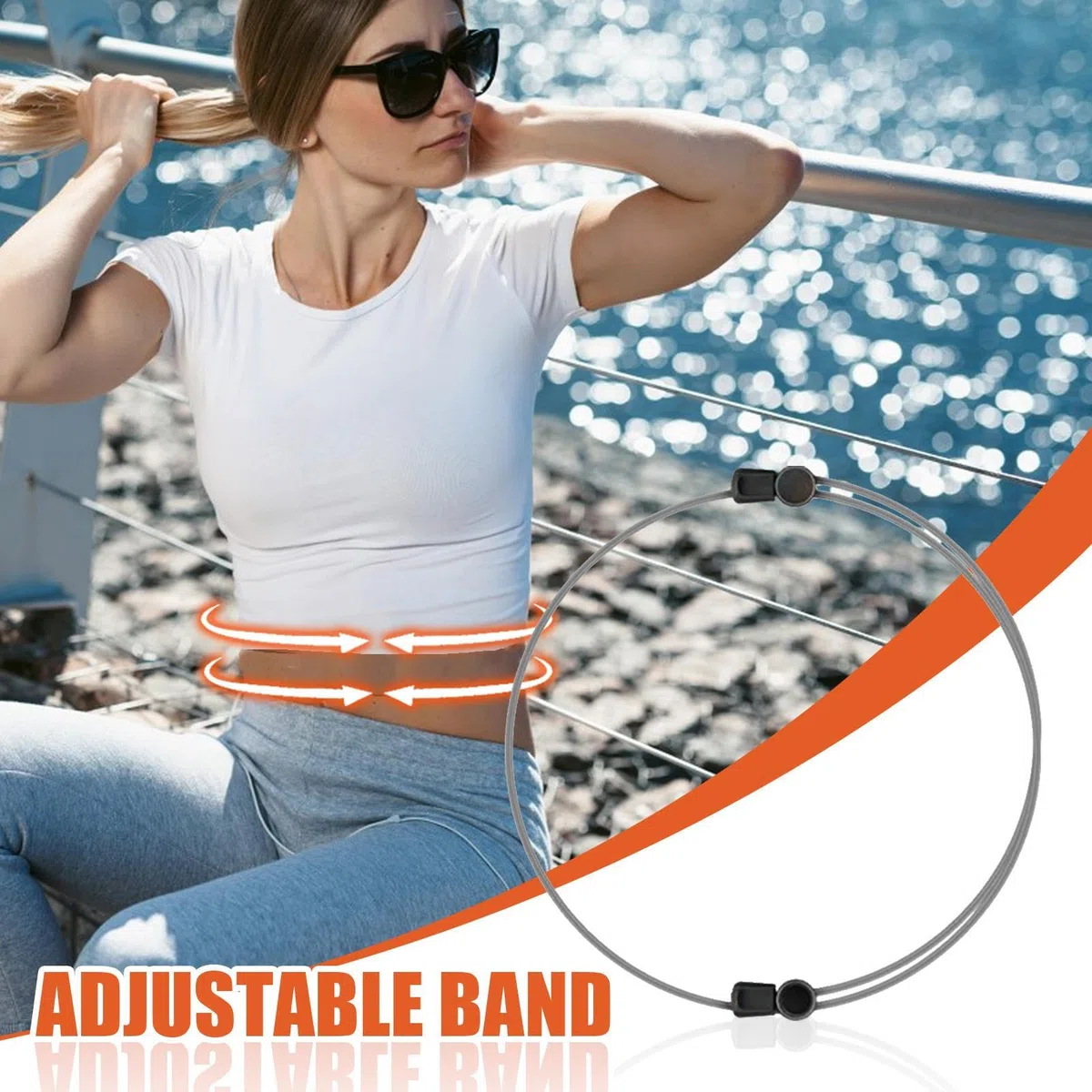 Banda elástica para recortar, herramienta de contracción, ligera, elástica, cómoda, ajustable, banda de corte de camisa que transforma la forma en que tus camisetas Teksome