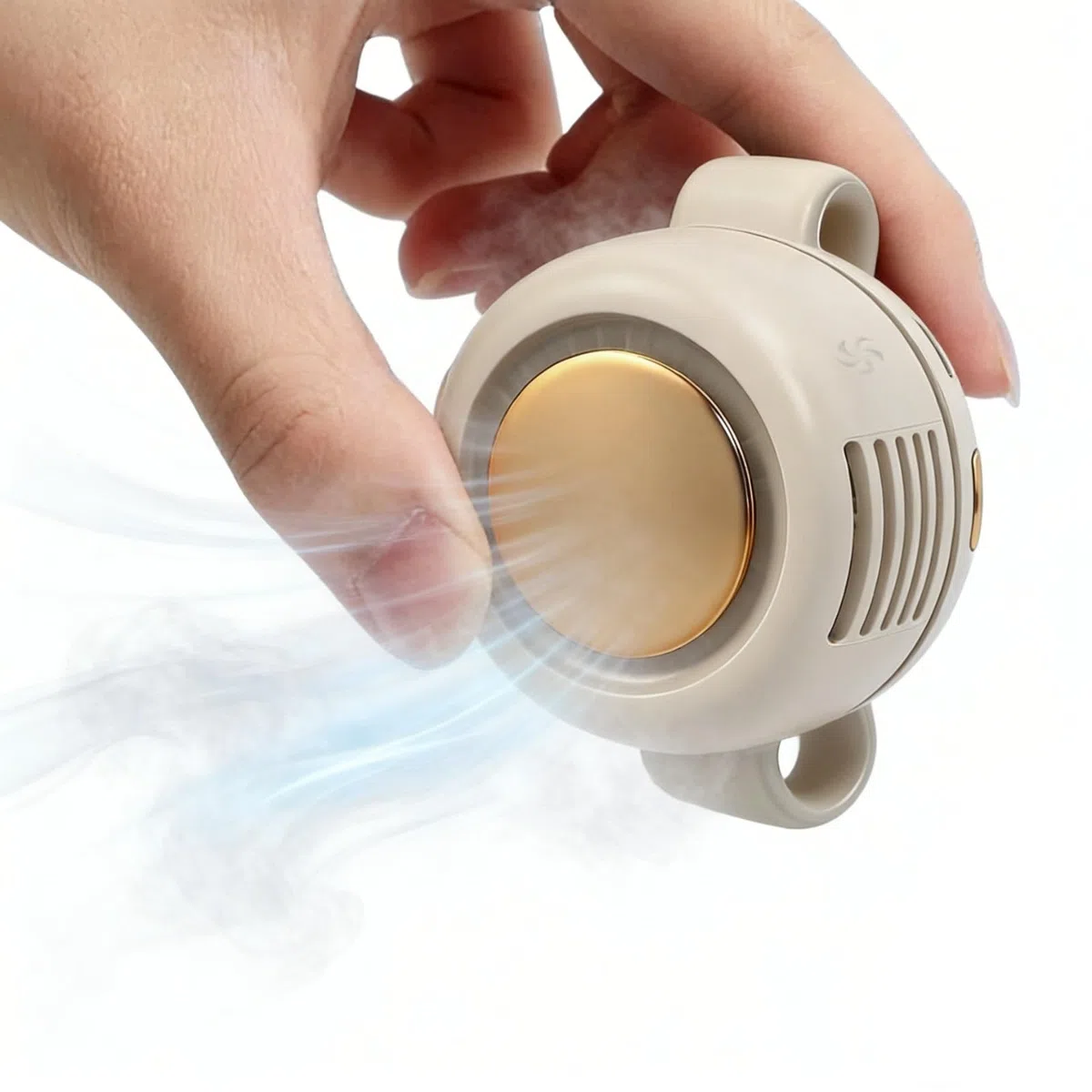 Ventilador de mano sin aspas recargable, ventilador deportivo con clip, ventiladores eléctricos portátiles ajustables de 3 velocidades con USB, ventiladores de refrigeración manos libres para