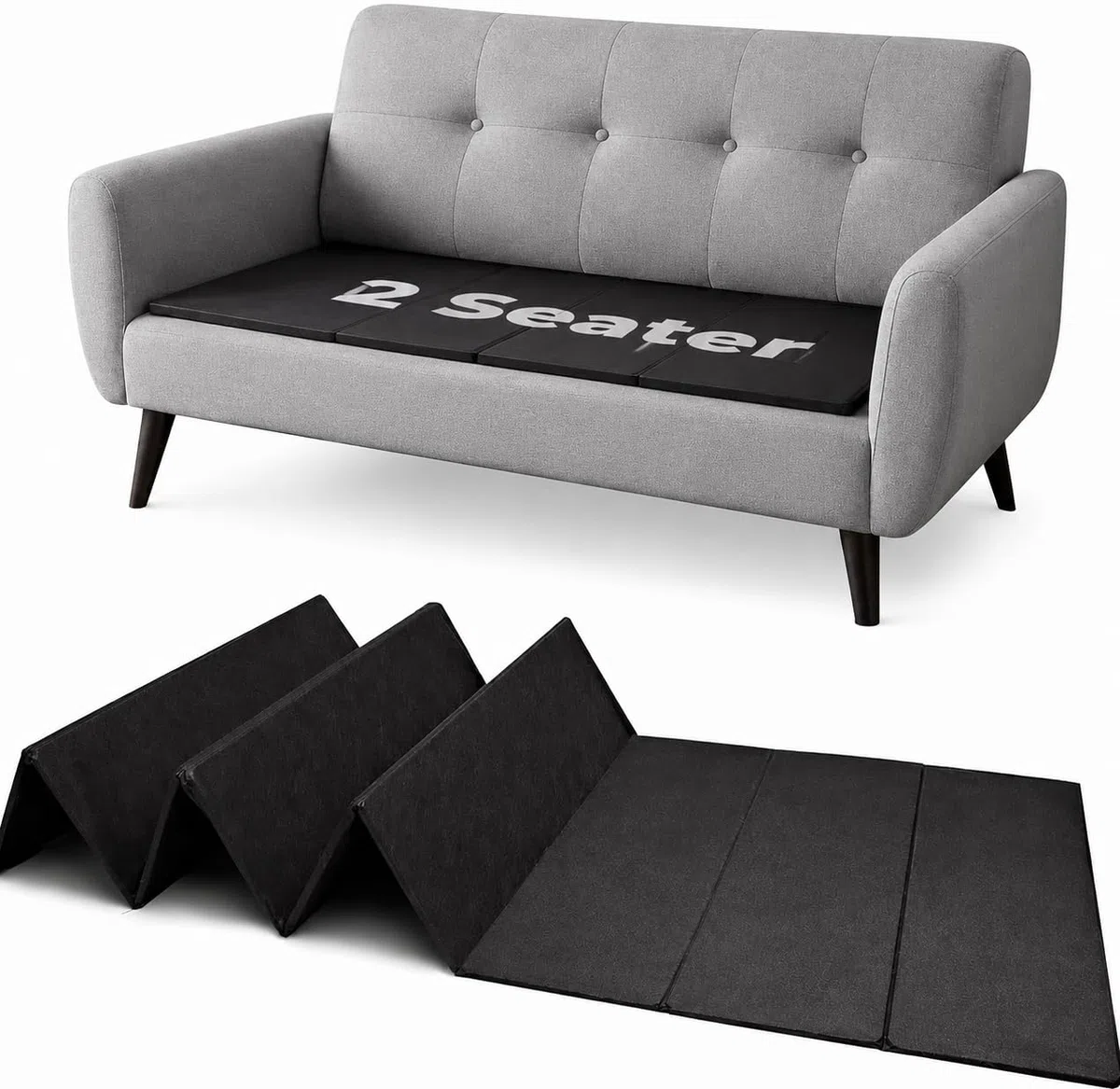 Sofa Saver - Tableros rejuvenecedores ajustables y plegables para sofá hundido (dos plazas, 50 x 100 cm)