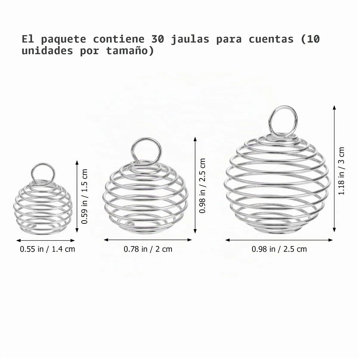 ROSENICE 30 Uds Colgantes Jaulas De Cuentas En Espiral Plata Para Hacer Joyería Diy Pulseras Collares Aretes Accesorios De Fabricación De Abalorios Artesanales