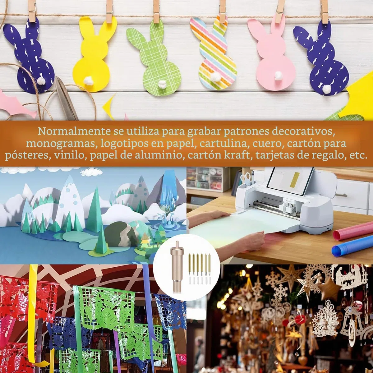6Pcs Explore Cuchilla de Corte Profundo con Carcasa, 30/45/60 Grados de Afilado de Punta Profunda Cuchilla de Corte, Compatible con Cricut Make, Maker 3, Air 3, Air 2, Air, One, Explore 3