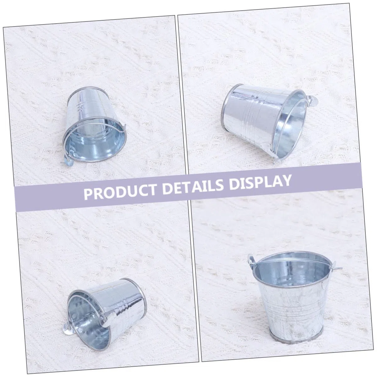 Vaguelly 6 Uds Barril De Hojalata Cubo De Metal Galvanizado Mini Cesto Cubo Galvanizado De Halloween Taza De Papas Fritas Pequeño De Metal Maceta para Plantar s Creativos De