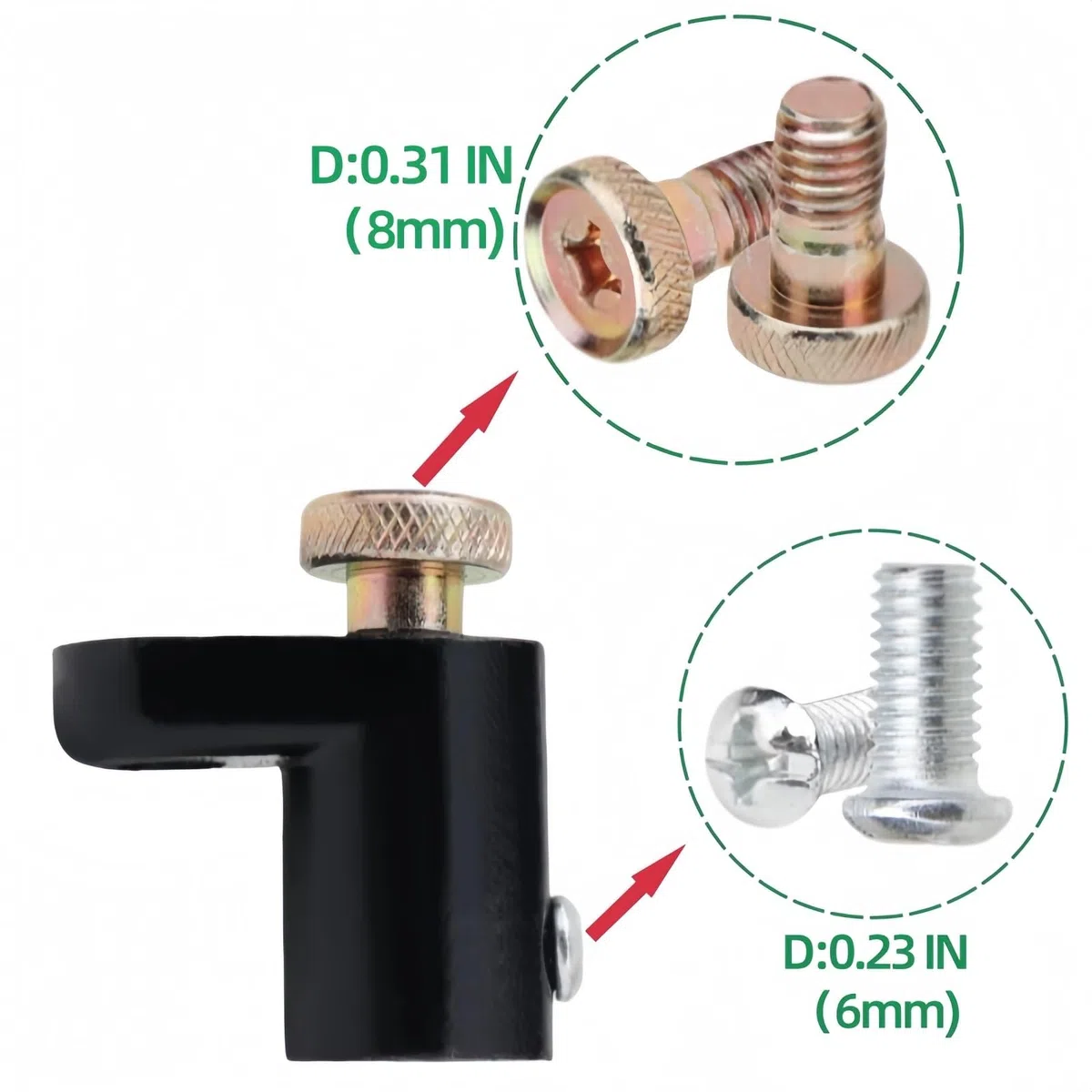Soporte de Brazo oscilante for Motor de Ventilador Industrial: se Adapta a Ventiladores de 500/650/750 mm, se Adapta a Ejes de Motor de 10 mm, Pieza de Repuesto Duradera con Tornillos(1 Set)