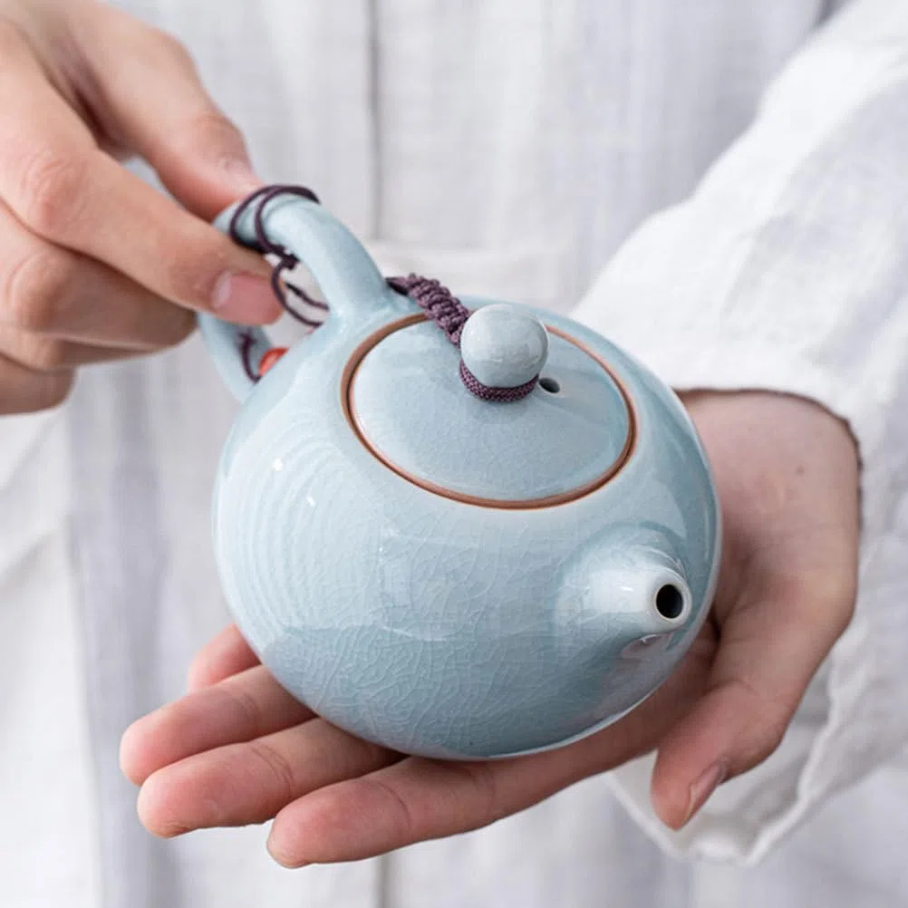 IMIKEYA tetera de ceramica tetera floreciente beber té pequeña suelta portátil de salón de té jarra de te de viaje china cerámica