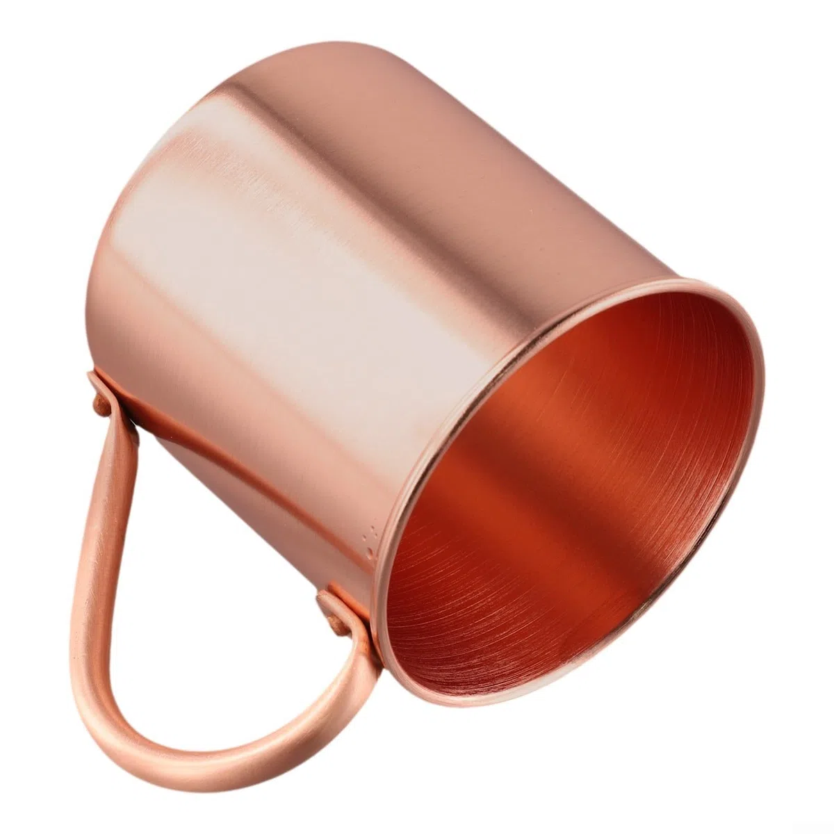Taza de cobre puro de 450 ml para café y cerveza, vaso de cobre de lado recto, mejora el sabor, para camping, hogar y bar uso