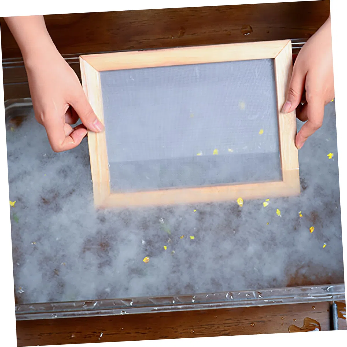 Marco De Madera Para Hacer Papel Diy A5 Kit De Manualidades Para Niños Herramientas De Papel Reciclado Marco Artesanal Actividades Familiares Decoración Creativa