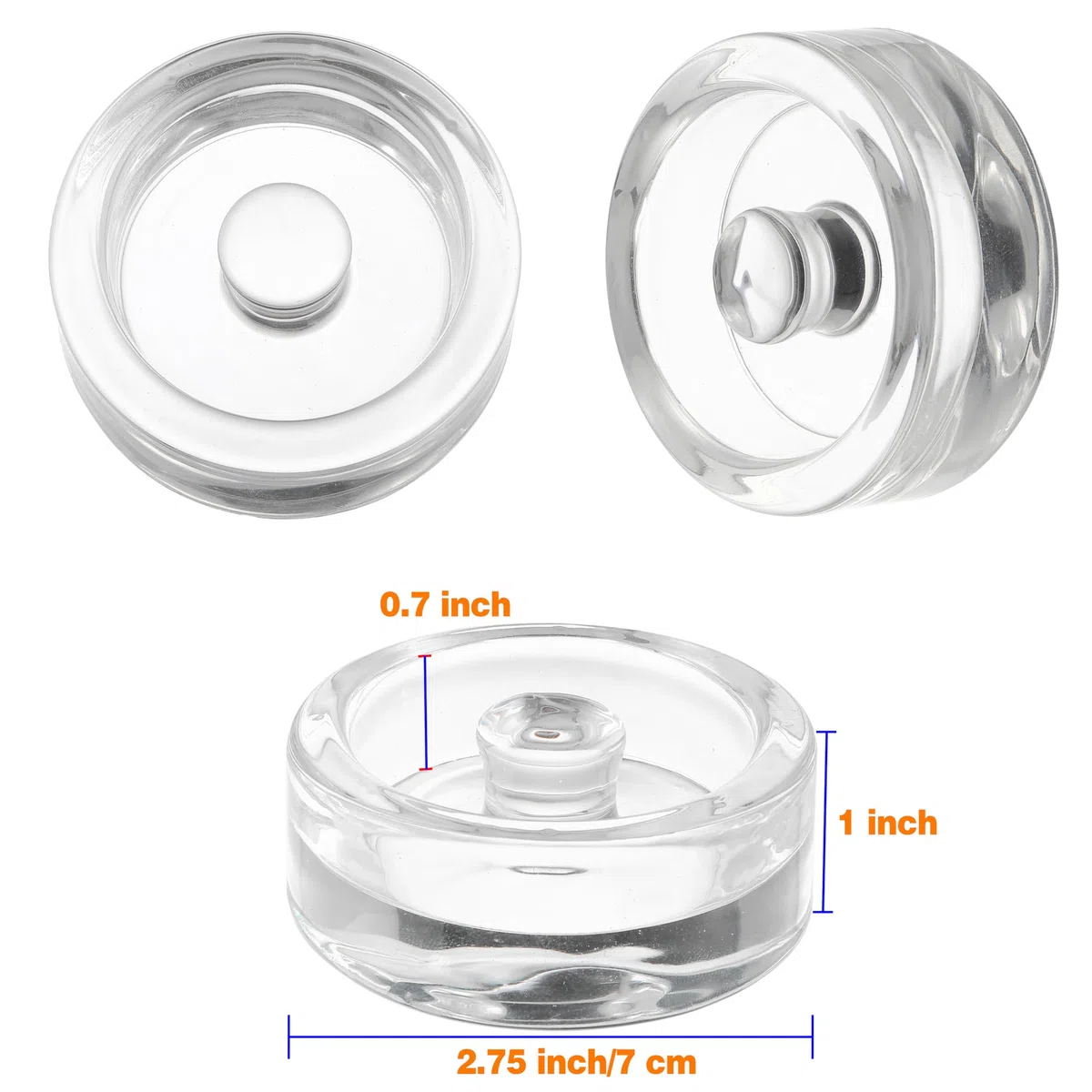 4 Piezas Pesos de Fermentación de 7 cm de Diámetro, Pesos de Vidrio de Fermentación Piedras de Pesaje para Fermentar para Chucrut Kimchi Kéfir Encurtidos Pepinos
