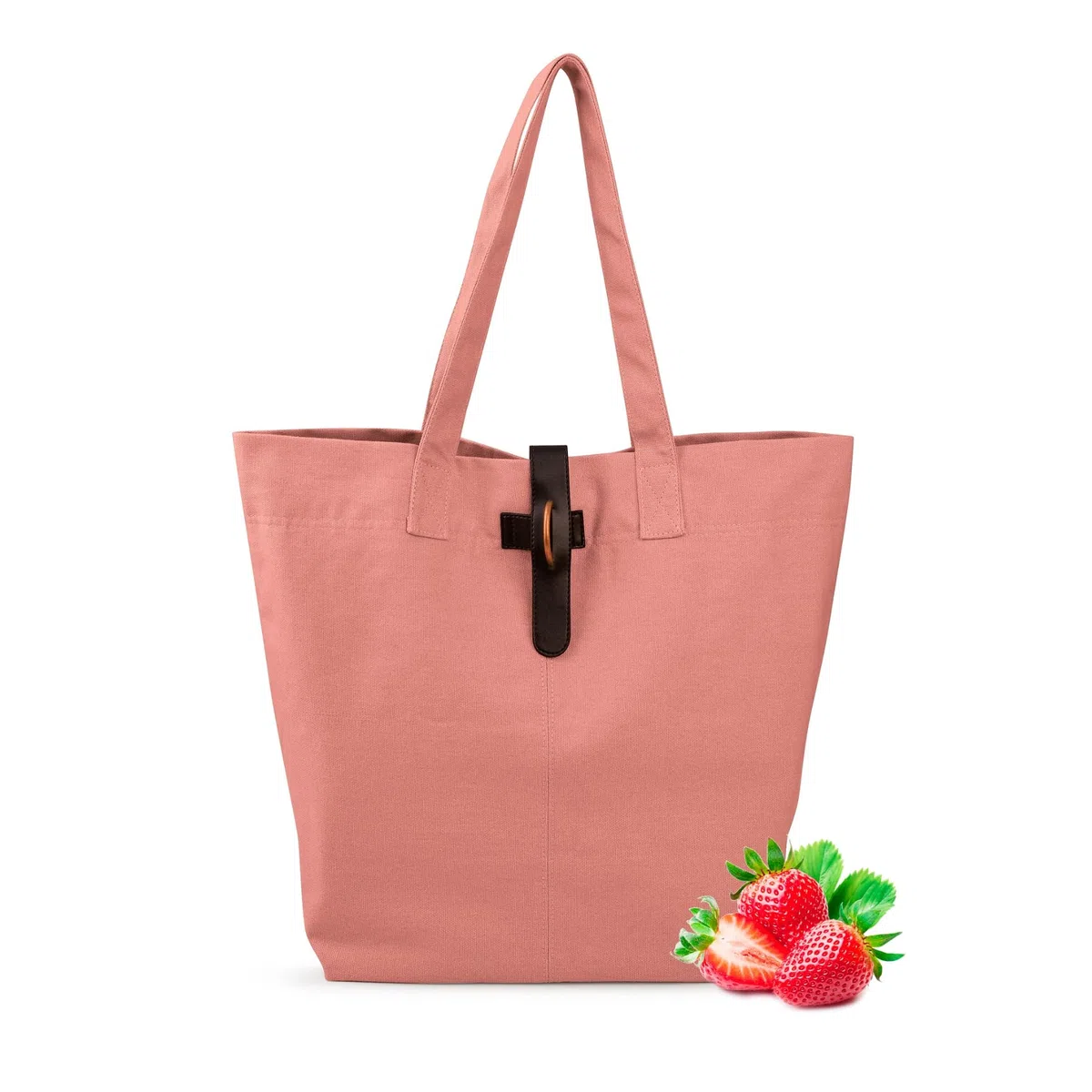 IRIS BARCELONA - Natural Tote Bag, Bolsa Tote Estilo Lunch Bag y Bolso de Hombro 45,5 x 15,5 x 37 cm 15 l Rosa