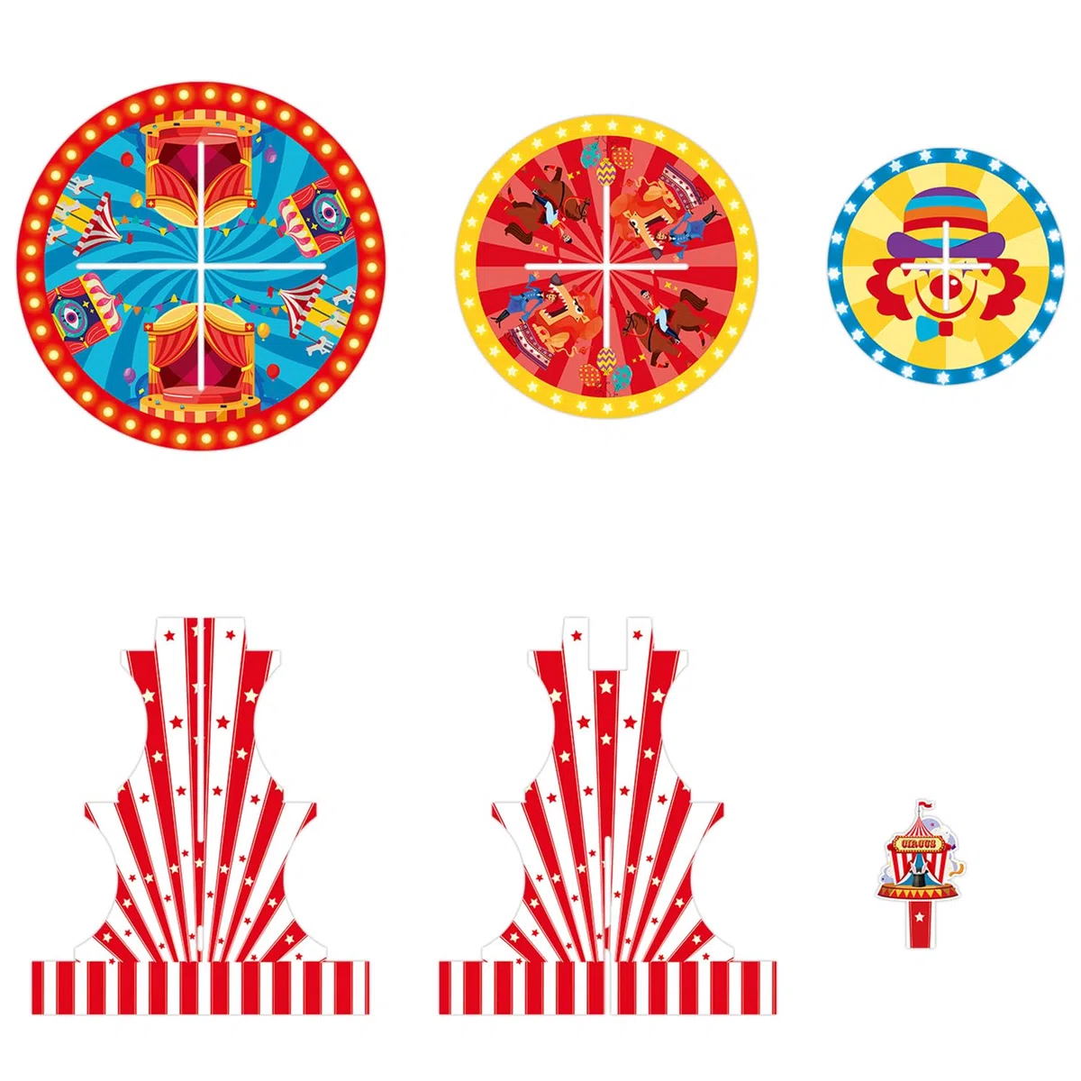 Estante para tartas de postre de 3 niveles, tema de dibujos animados, accesorios de fiesta de cumpleaños para niños y niñas, estante para cupcakes, accesorio de cumpleaños temática de
