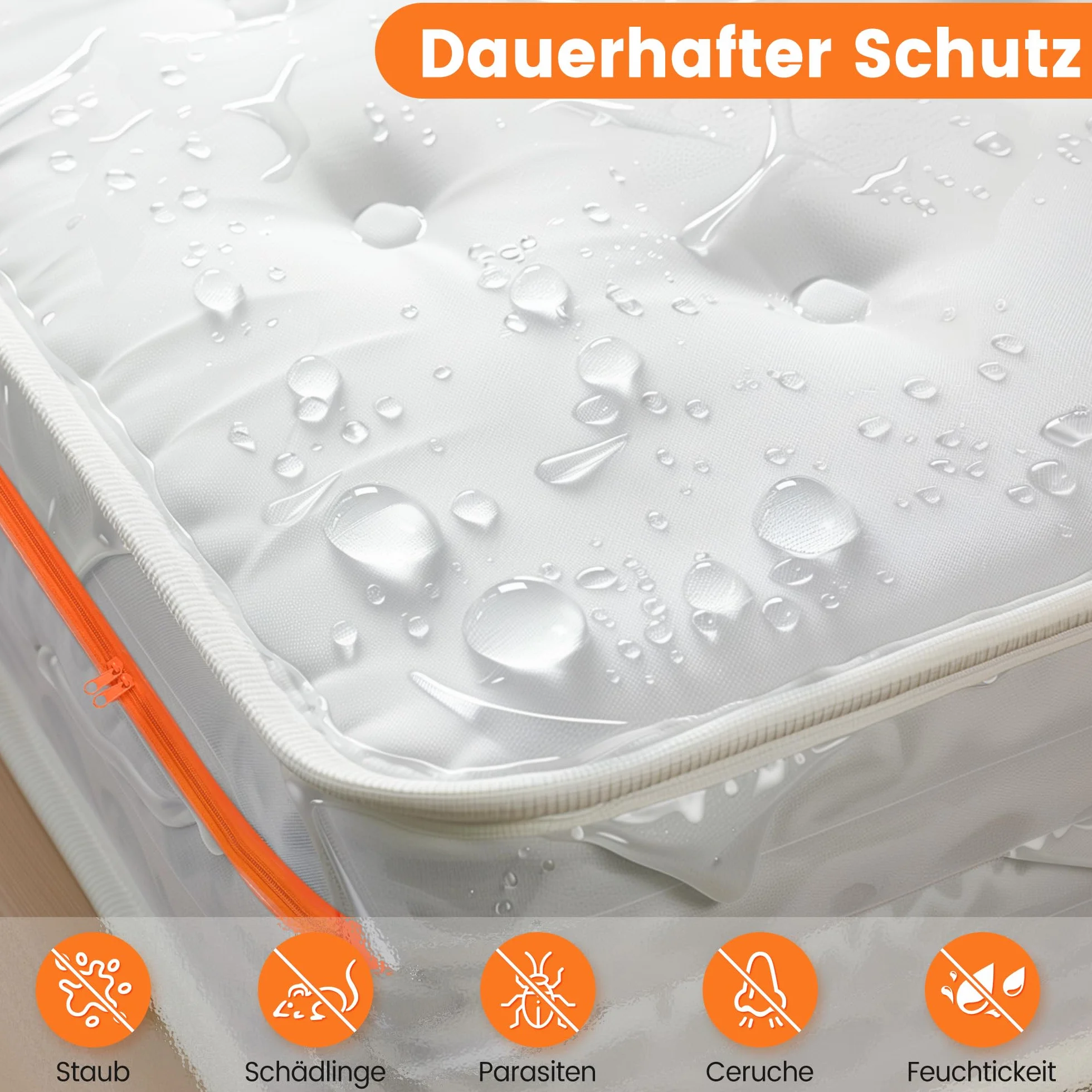 Funda Colchon Impermeable 90 x 200 cm (Grosor 30cm), Protector Colchon con una Práctica Cremallera Doble, Escabroso Apta para Mudanzas, Almacenamiento y Transporte