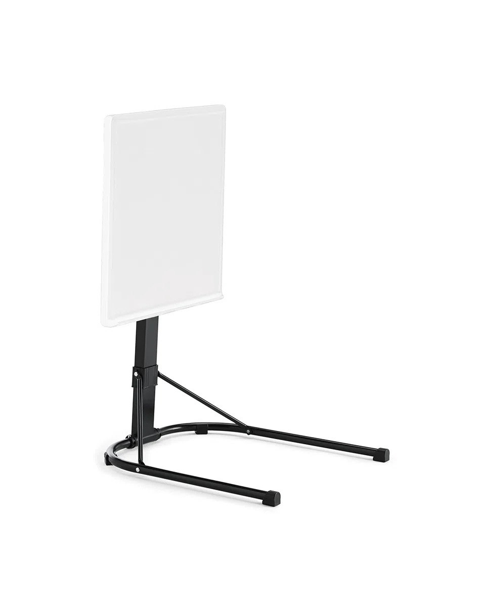 KITHOME - Mesa Plegable Auxiliar con Altura Ajustable, 43x43x63/68/73cm, Blanco