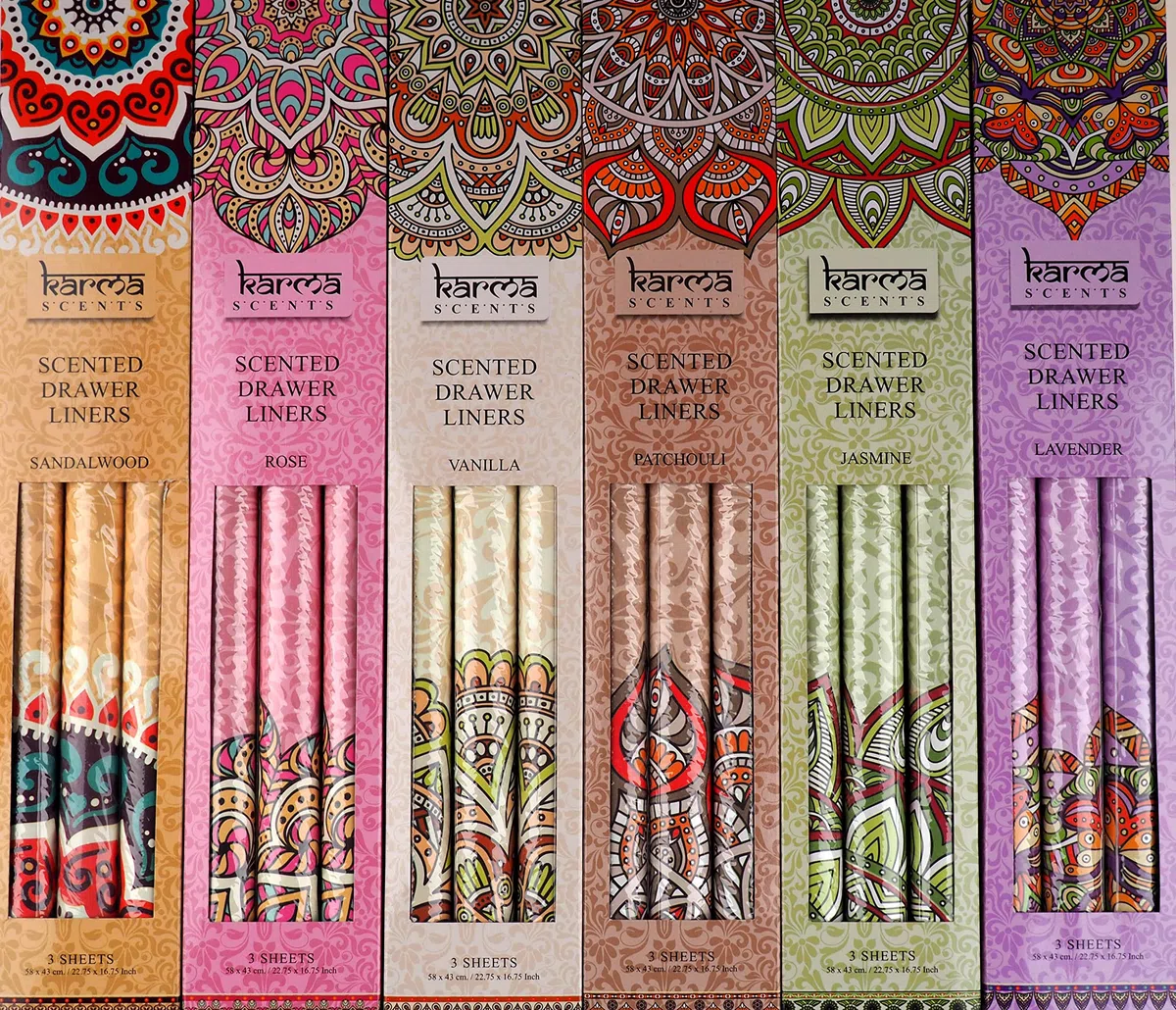 Karma - Juego de 6 forros perfumados para cajones