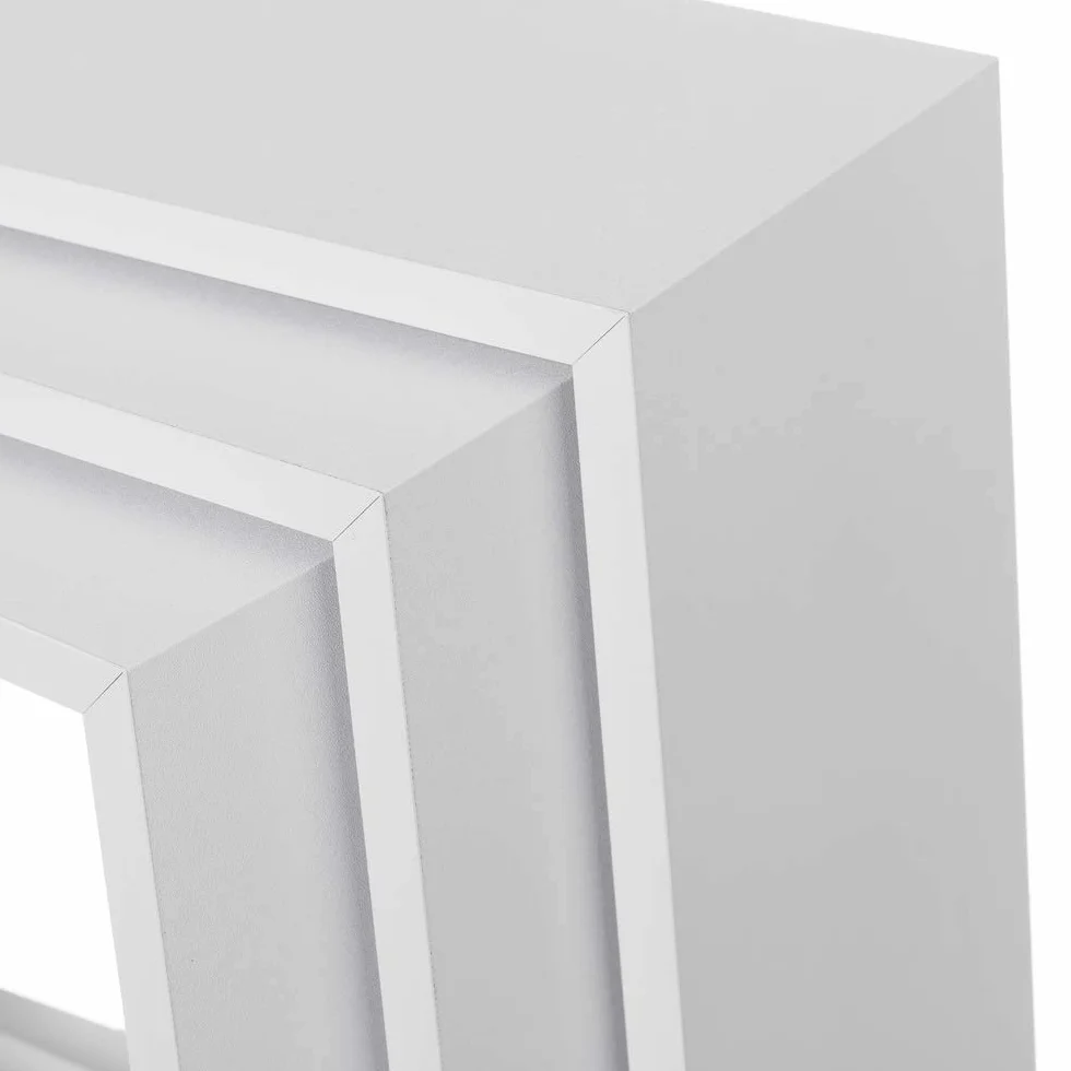 LOLAhome Set de 3 Estantes Cubo Grandes de Madera MDF Blancos/Capacidad 5 kg / 2 Tamaños Disponibles/Incluye herrajes de Pared/Estantes Flotantes con 3 Medidas 30, 27 y 24 cm