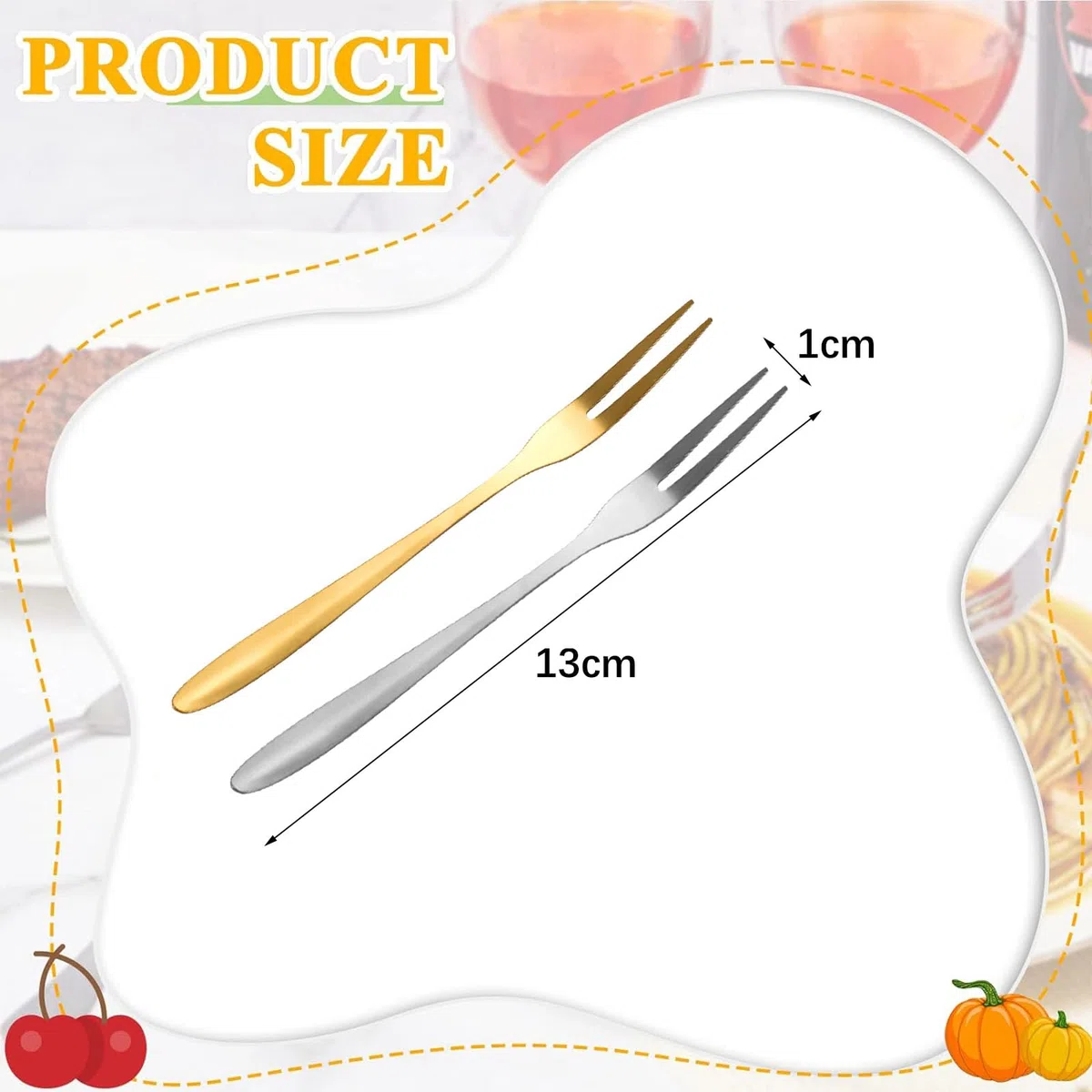 Tenedores de Frutas de Acero Inoxidable, 20 Pcs para Postre, Pinchos para Caracoles, Mini Tenedores para Ensalada, Oliva, Comidas Familiares, Fiestas, Pastelerías