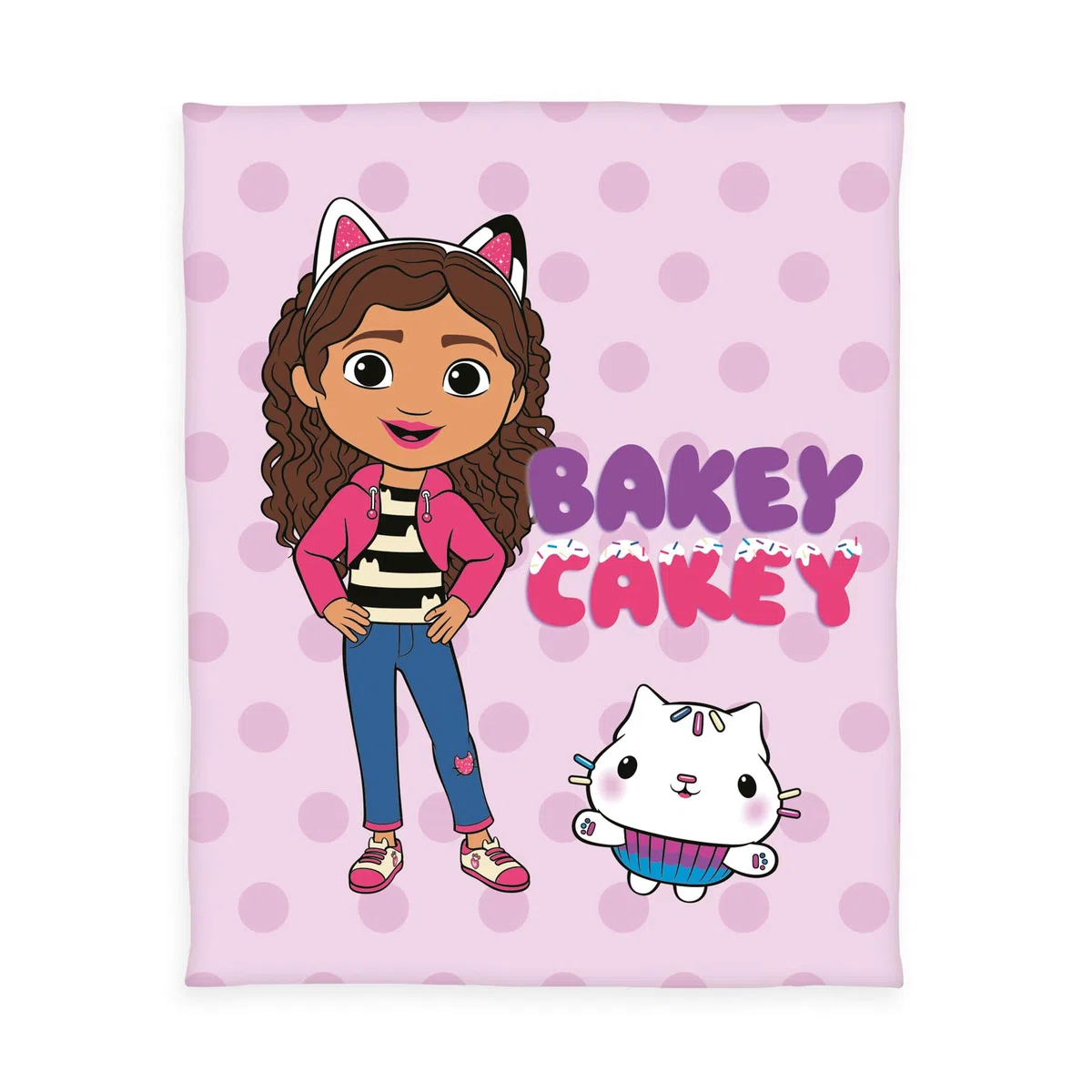 Herding Manta Polar La Casa de Muñecas de Gabby, 130 x 170 cm, Manta Decorativa para niños, con Motivos Coloridos, Suave, 100% poliéster