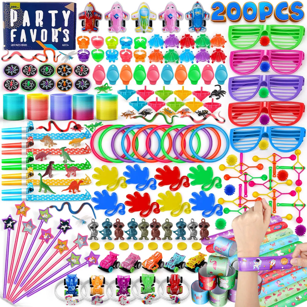 nicknack Relleno Piñatas infantil, 200Piezas Juguetes Cumpleaños Relleno Piñatas Infantil, Juguetes de Fiesta a Granel