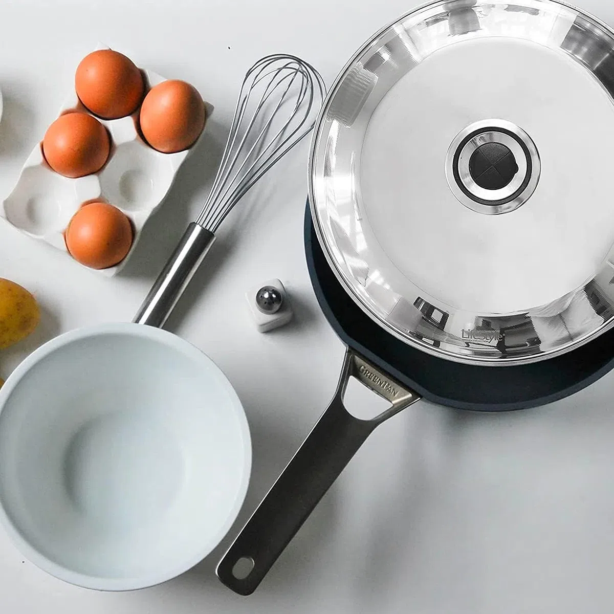 Tapa volteatortillas de acero inoxidable, tapa para sartén o para tortillas, ideal para dar la vuelta a tortillas, tapadera cocina de acero inoxidable, tapa para ollas o para tapar platos (30 CM)