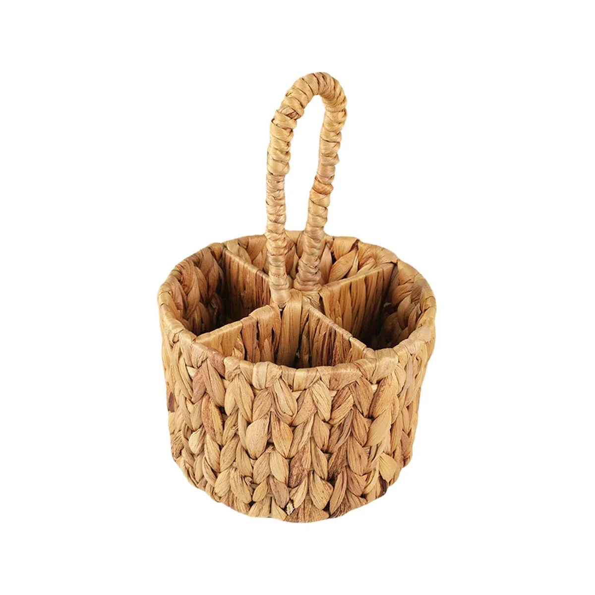KESOTO Cesta de Mimbre para Guardar Cubiertos, Organizador de Utensilios de Cocina para Tenedores Y Cucharas