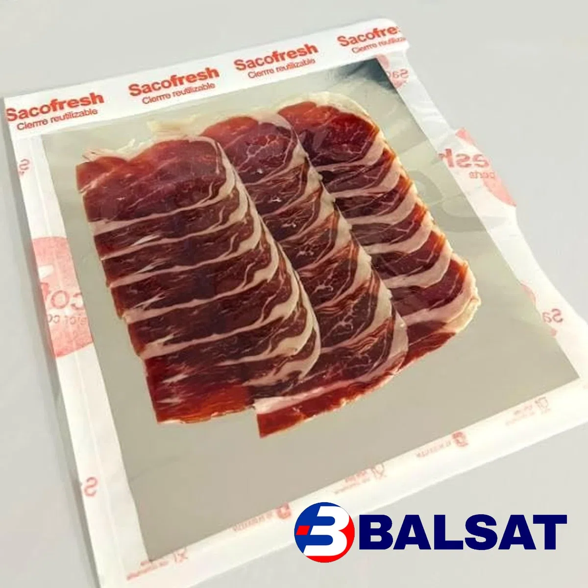 BALSAT | Paletina Plata Para Envasado al Vacío | 100 unidades | 25x21 cm | Cartón Resistente ideal para Embutidos, Salmón y alimentos | Ensobrado Higiénico y Profesional | Paquete 100 ud