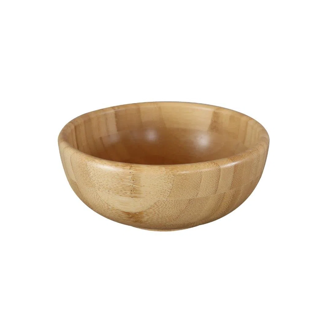 Pandoo Cuencos de Bambú - Juego de Cuencos Decorativos, Frutero, Ensaladera, Vajilla (20 cm de Diámetro)