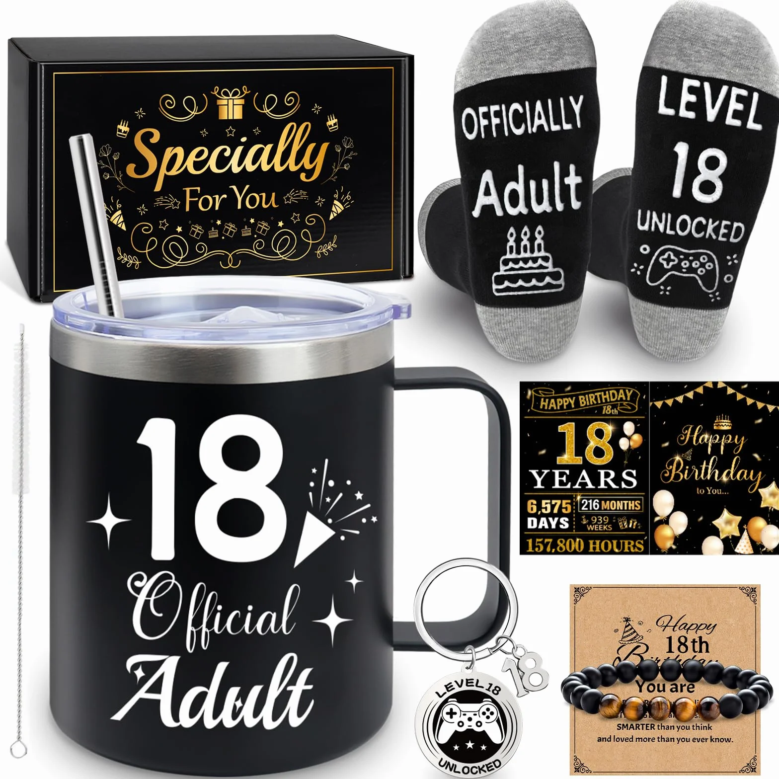 MOTONG Ideas de regalo de cumpleaños para chicos de 18 años, cestas de regalo divertidas y únicas para chicos adolescentes de 18 años, regalo de dieciocho años para chicos, hijo, nieto, sobrino, amigo