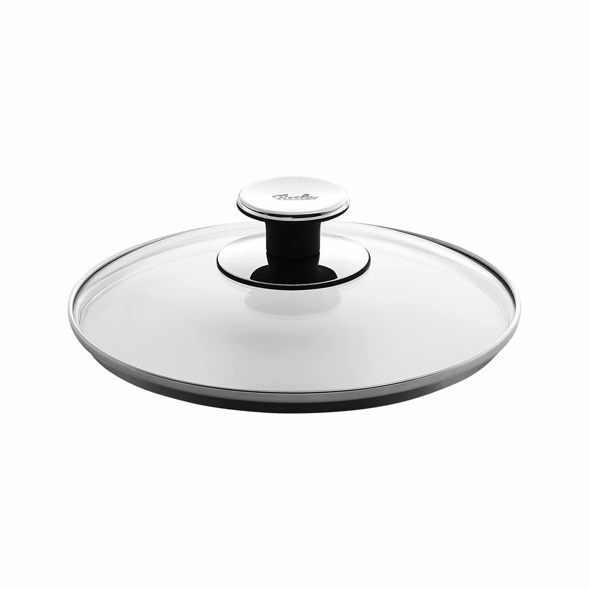 Fissler 001-104-24-200/0 Tapadera de Vidrio de 24 cm de Diámetro, Tapadera de Repuesto para Sartenes, Ollas y Ollas a Presión, Transparente