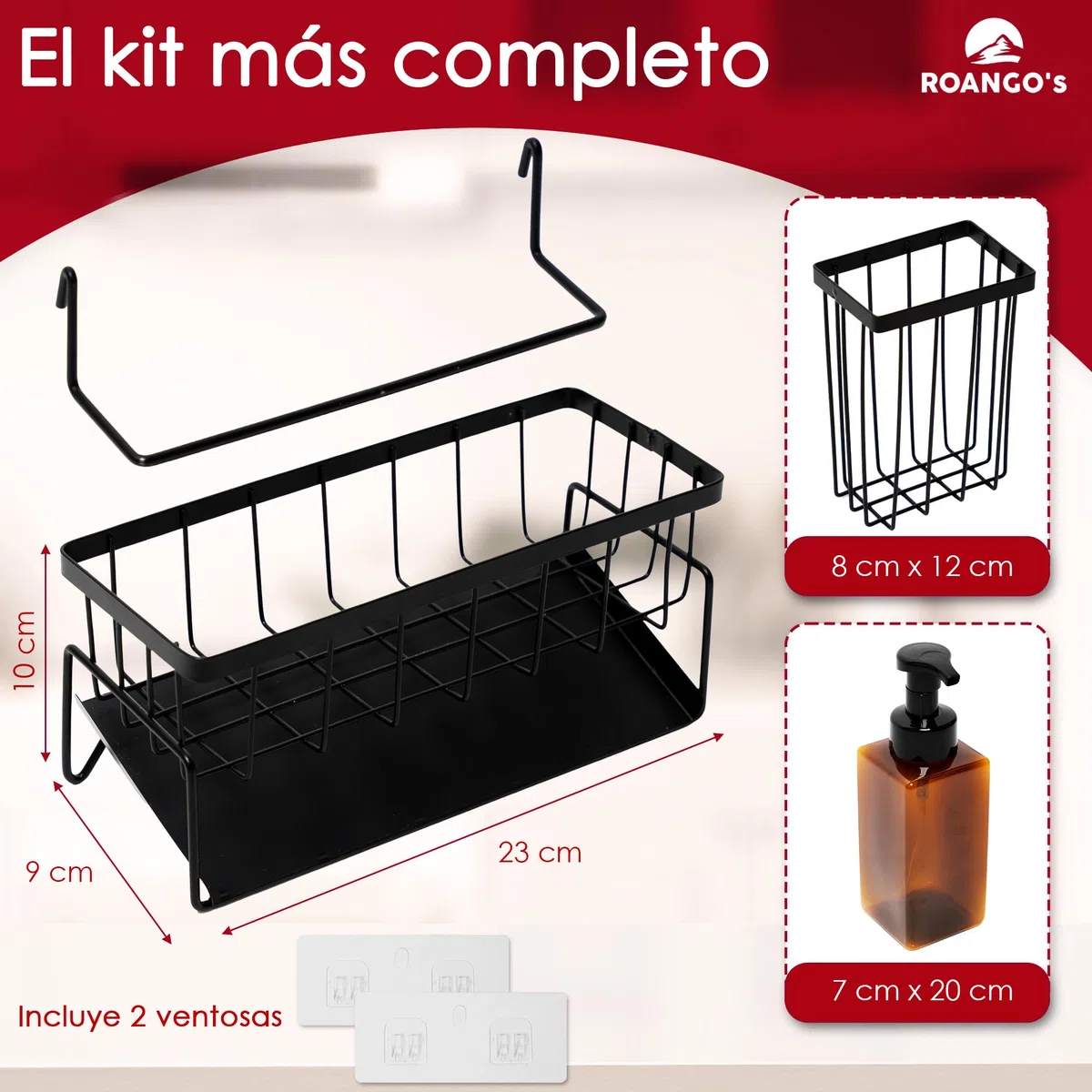 Organizador Cocina, Organizador Fregadero, Accesorios cocina, Estantería Baño, Accesorios baño, organizador baño autodrenante, Almacenaje cocina, hogar y cocina, Utensilios de cocina, Acero Inoxidable
