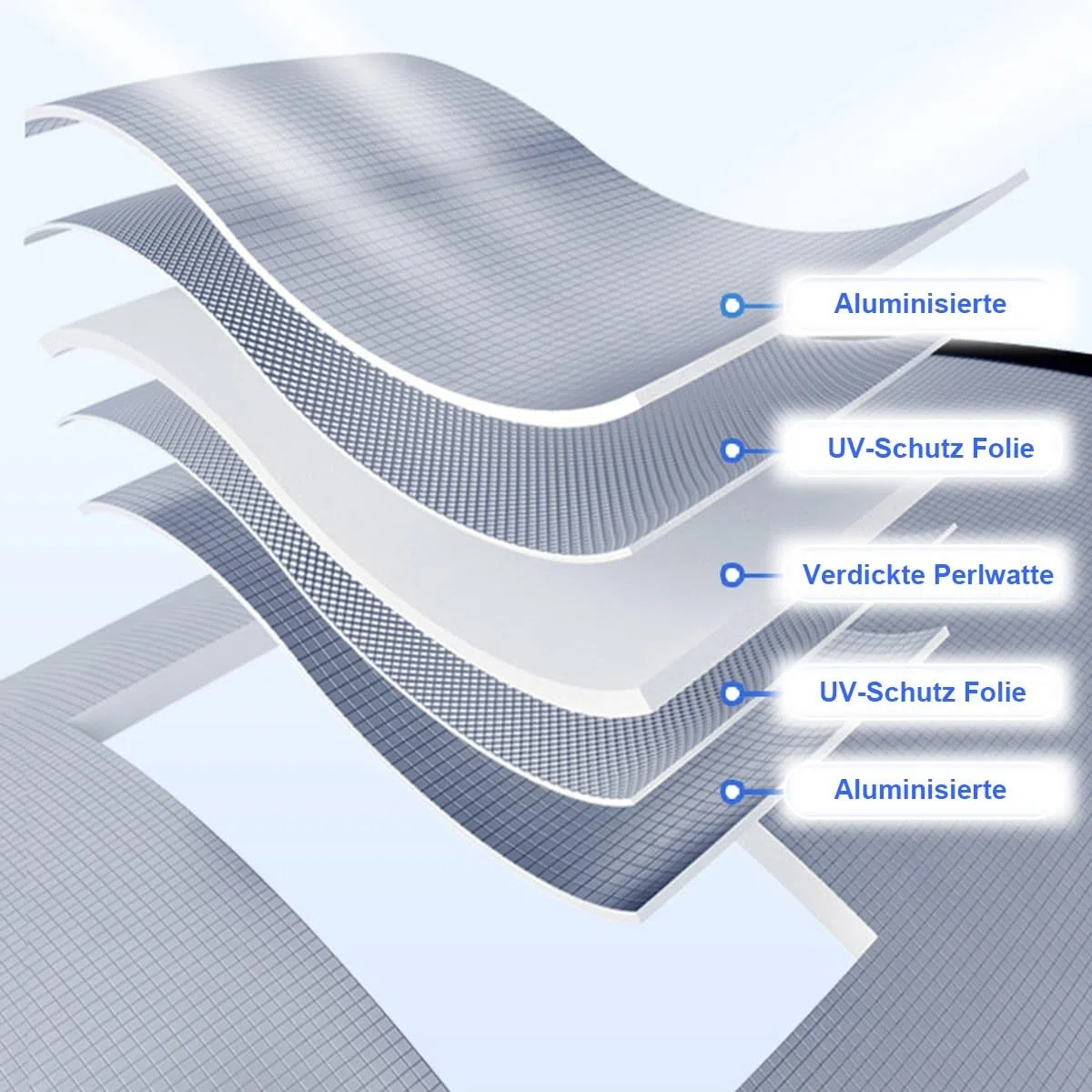 Película for Ventanas con protección Solar, Reflectante y térmica, lámina de Aluminio de 8 mm con Aislamiento térmico, Tinte Opaco Anti-UV y ventosas(80 x 130cm)