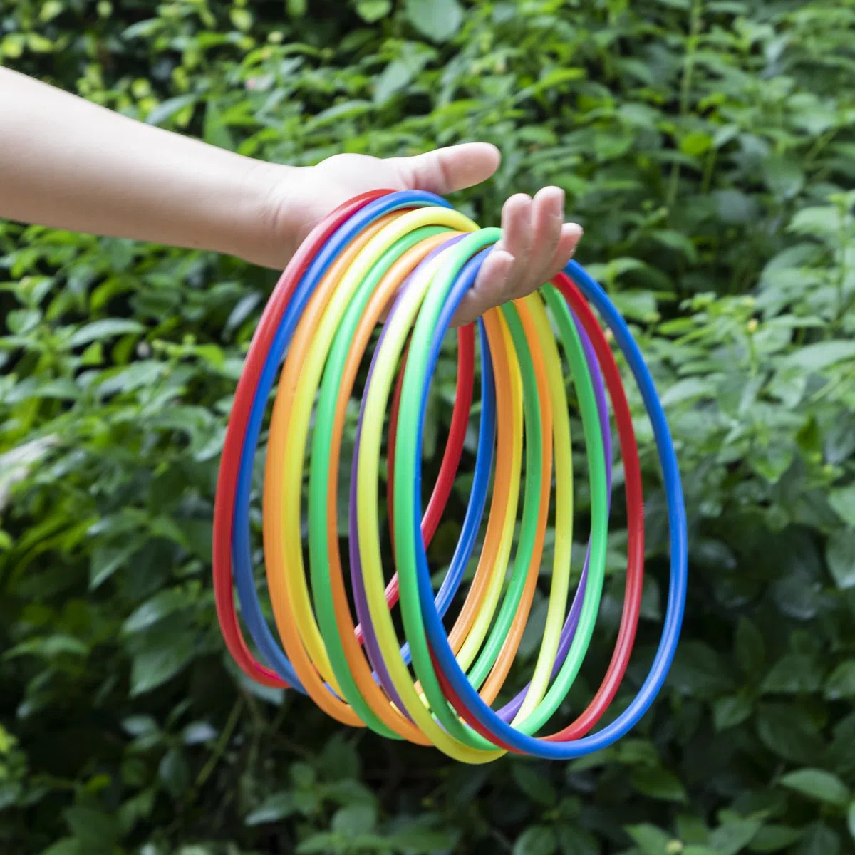 Anillo de plástico para Juego de Lanzamiento de Anillos,Throwing Rings Toss Hoops for Kids, Juegos de práctica de Velocidad y Agilidad, Fiesta, Carnaval, Jardín, Jjuegos al Aire Libre