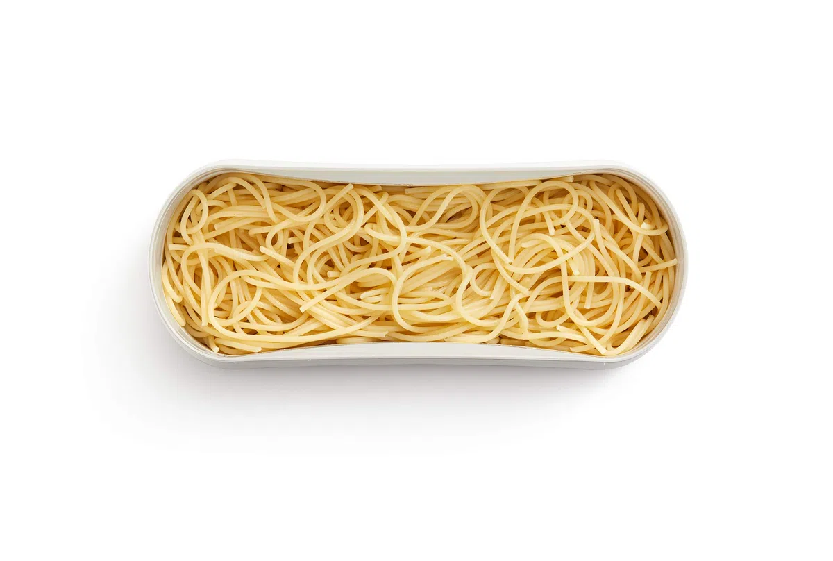 Lékué Quick Pasta, recipiente para cocinar pasta en microondas,Terracotta, Capacidad 1.5 l