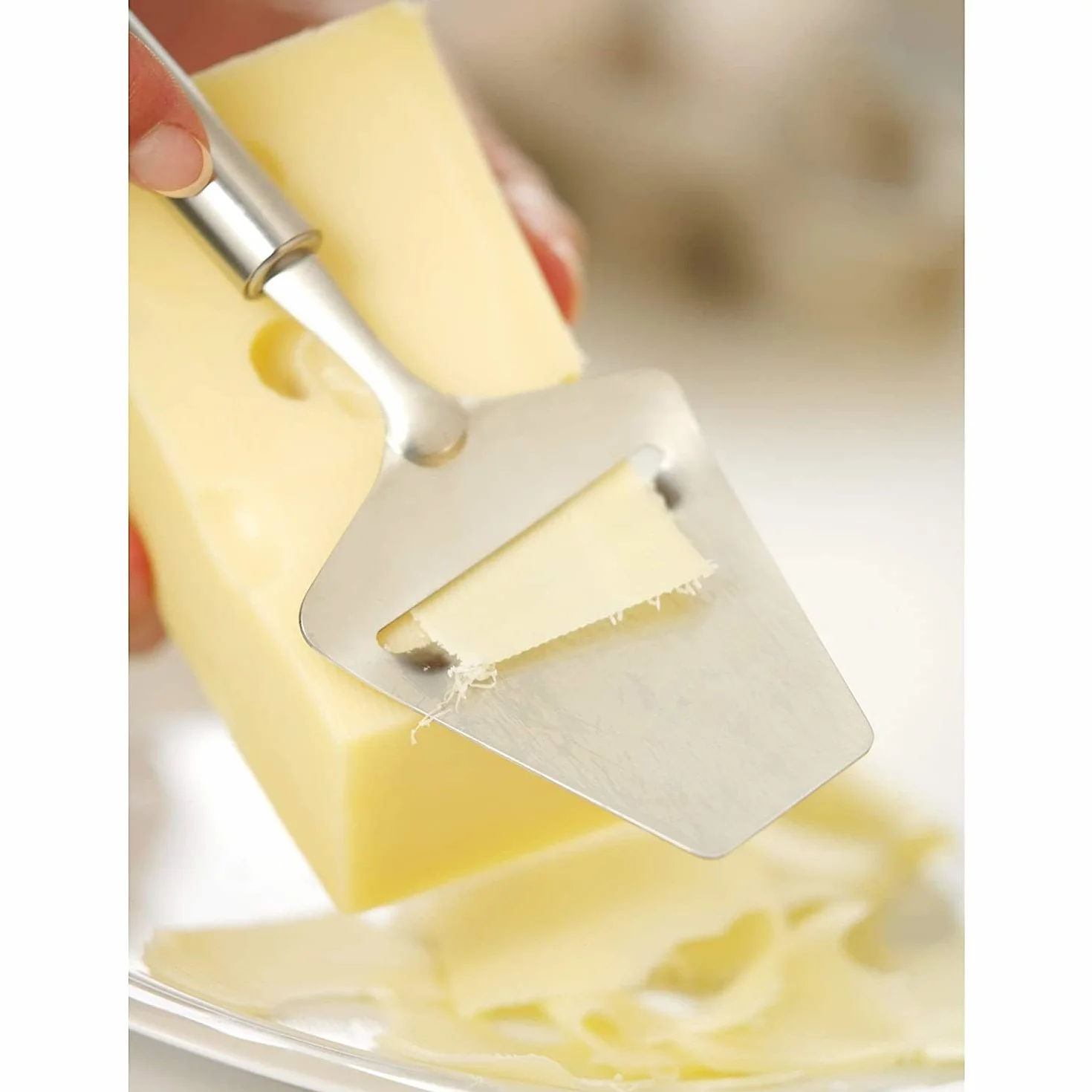 WMF Profi Plus - Cortador lonchas de Queso, Acero Inoxidable Pulido 24 cm Apto para Lavavajillas