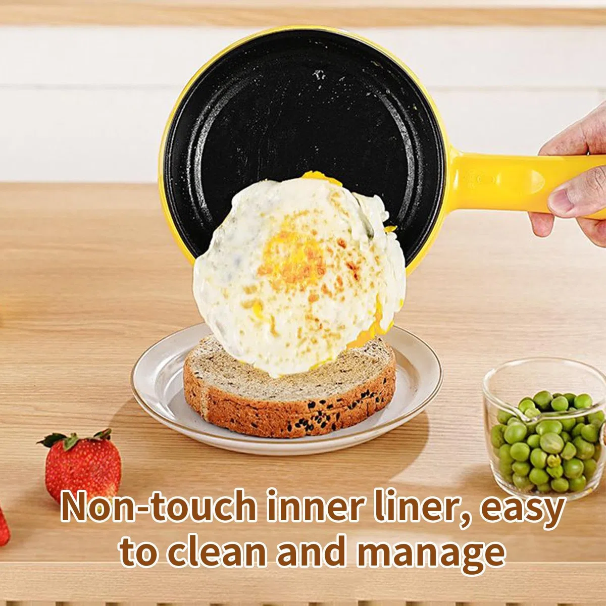 Sartén Pequeña | Huevo Rápido Eléctrico Sartén Para Cocinar | Cacerola De Cocina Antiadherente Resistente Al Calor Para Tortilla Tortitas Desayuno Cena