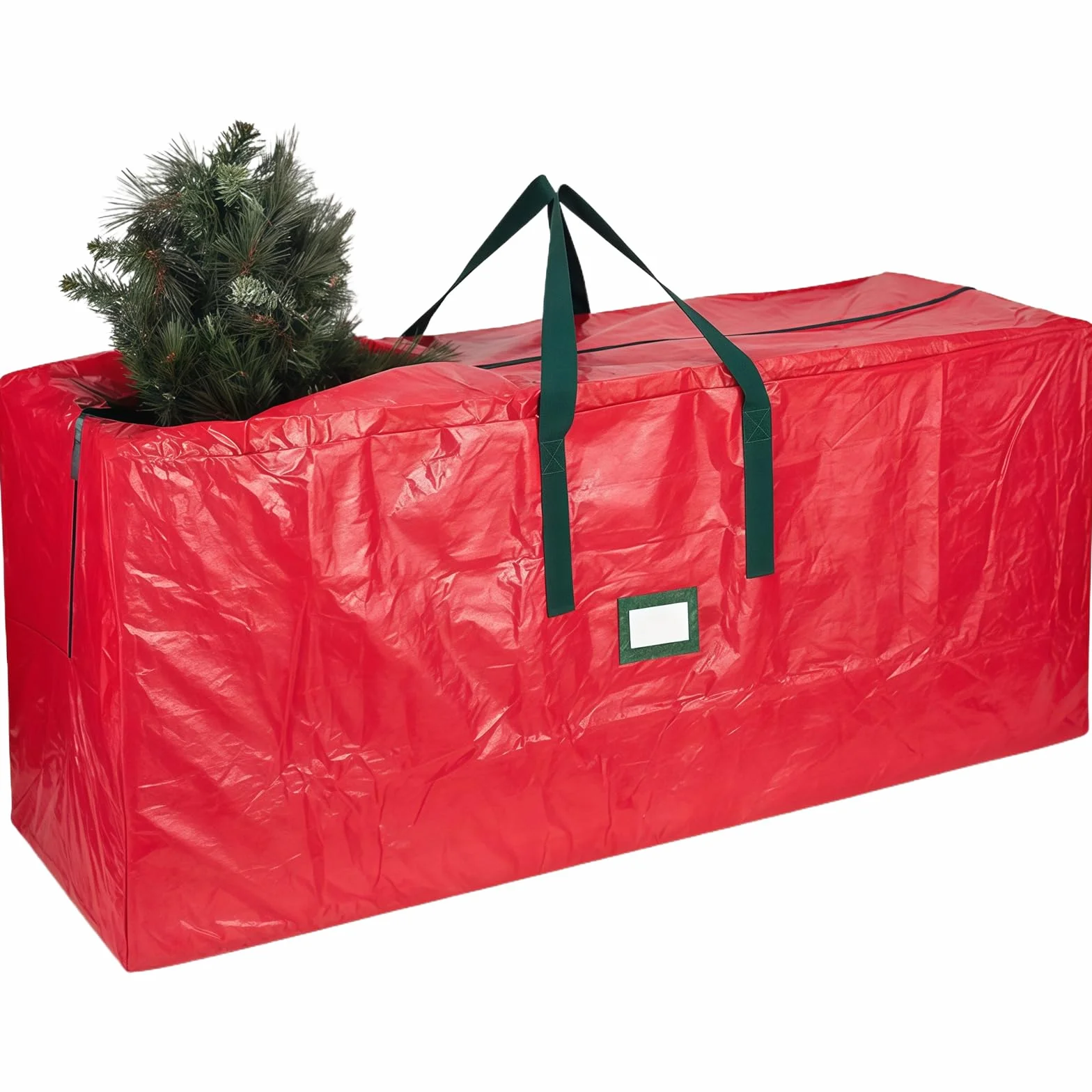 SSKHE Bolsa de Almacenamiento Roja para Árbol de Navidad - Funda Protectora con Asas Resistentes