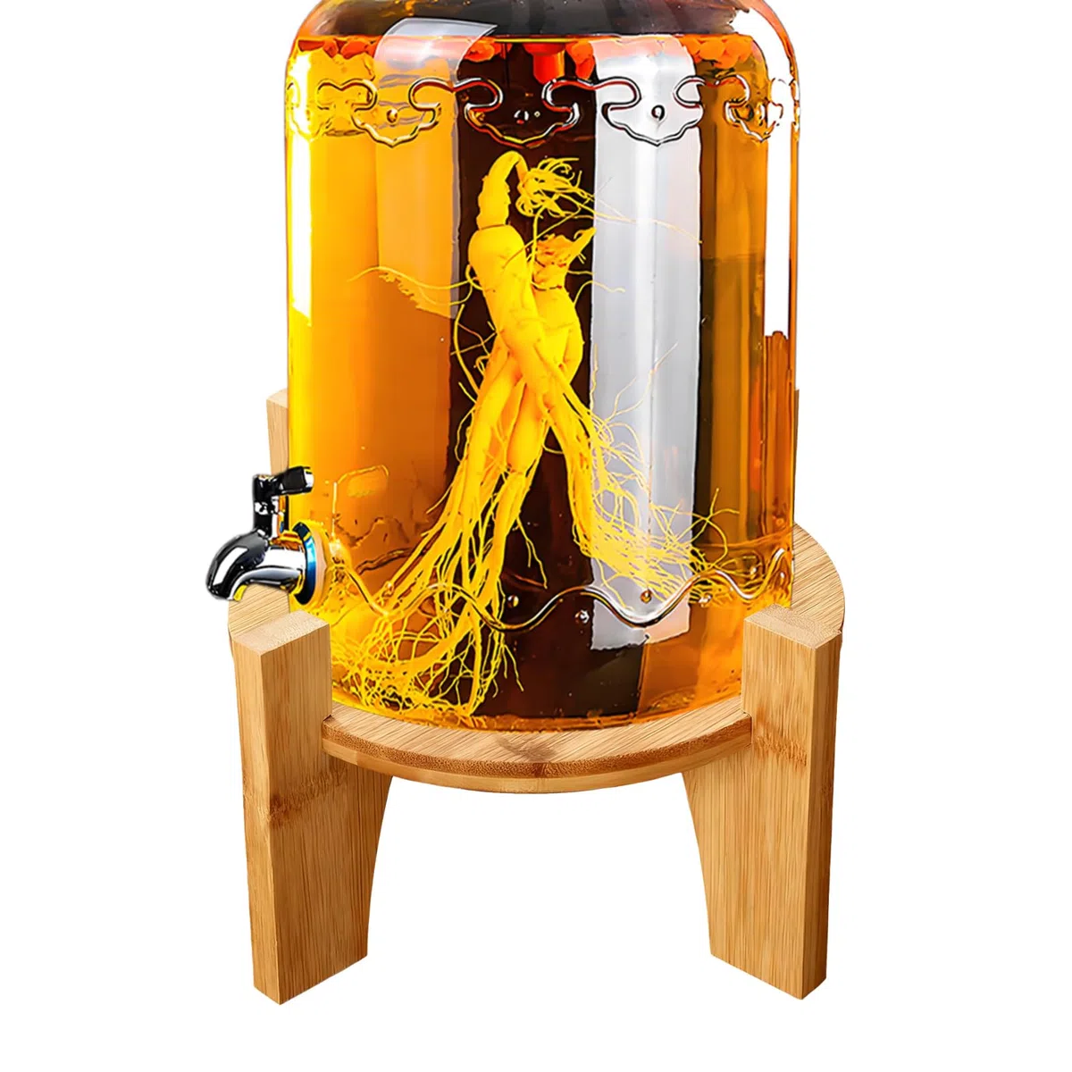 Soporte dispensador de bebidas | Base redonda de madera, dispensador de bebidas | Soporte de agua | para bar, hogar, escuela, iglesia, bufé, mercados al aire libre, vacaciones, boda, cumpleaños